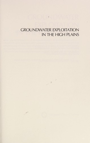 Groundwater Exploitation In The High Plains