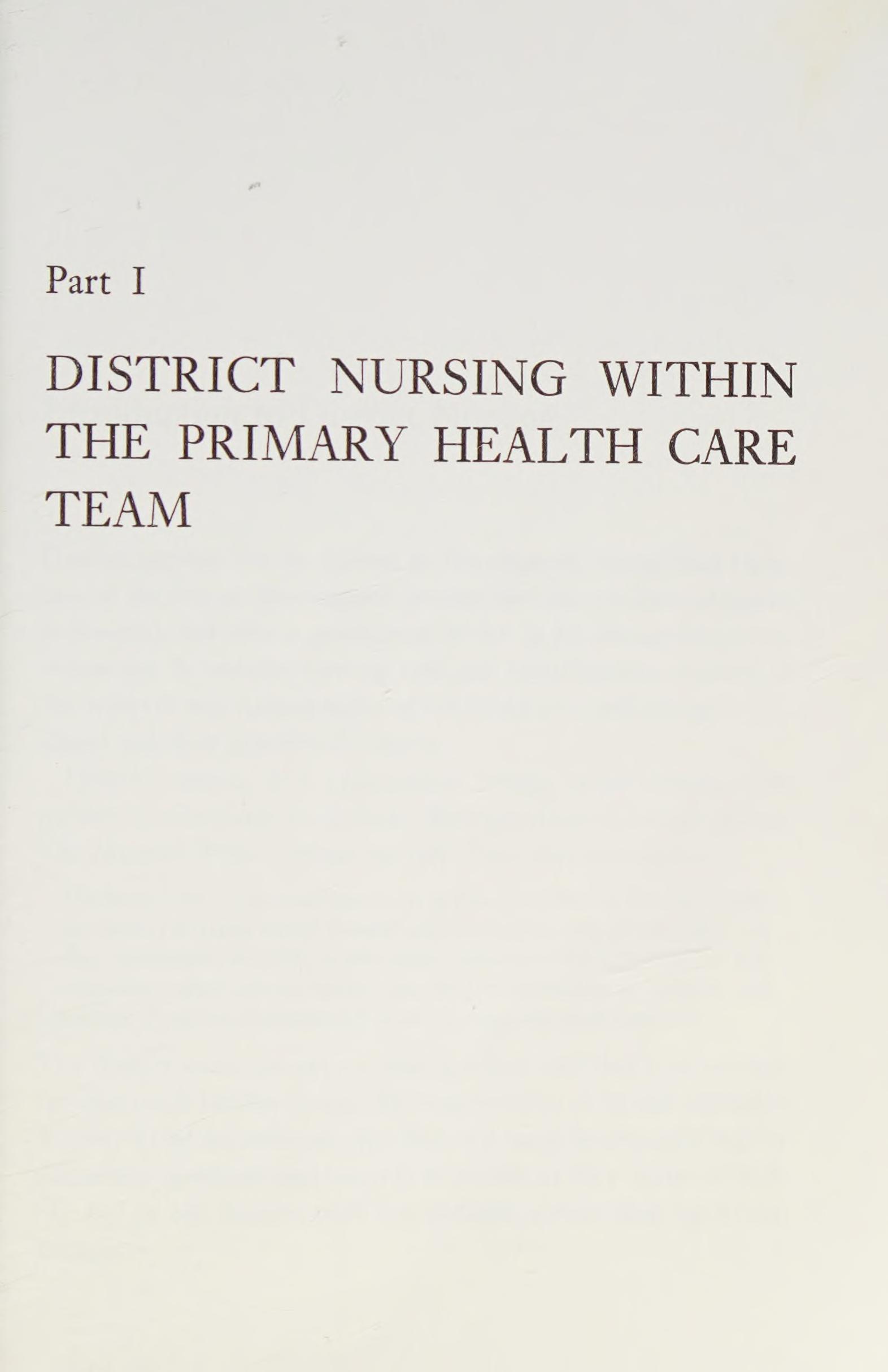 Nursing In The Community
