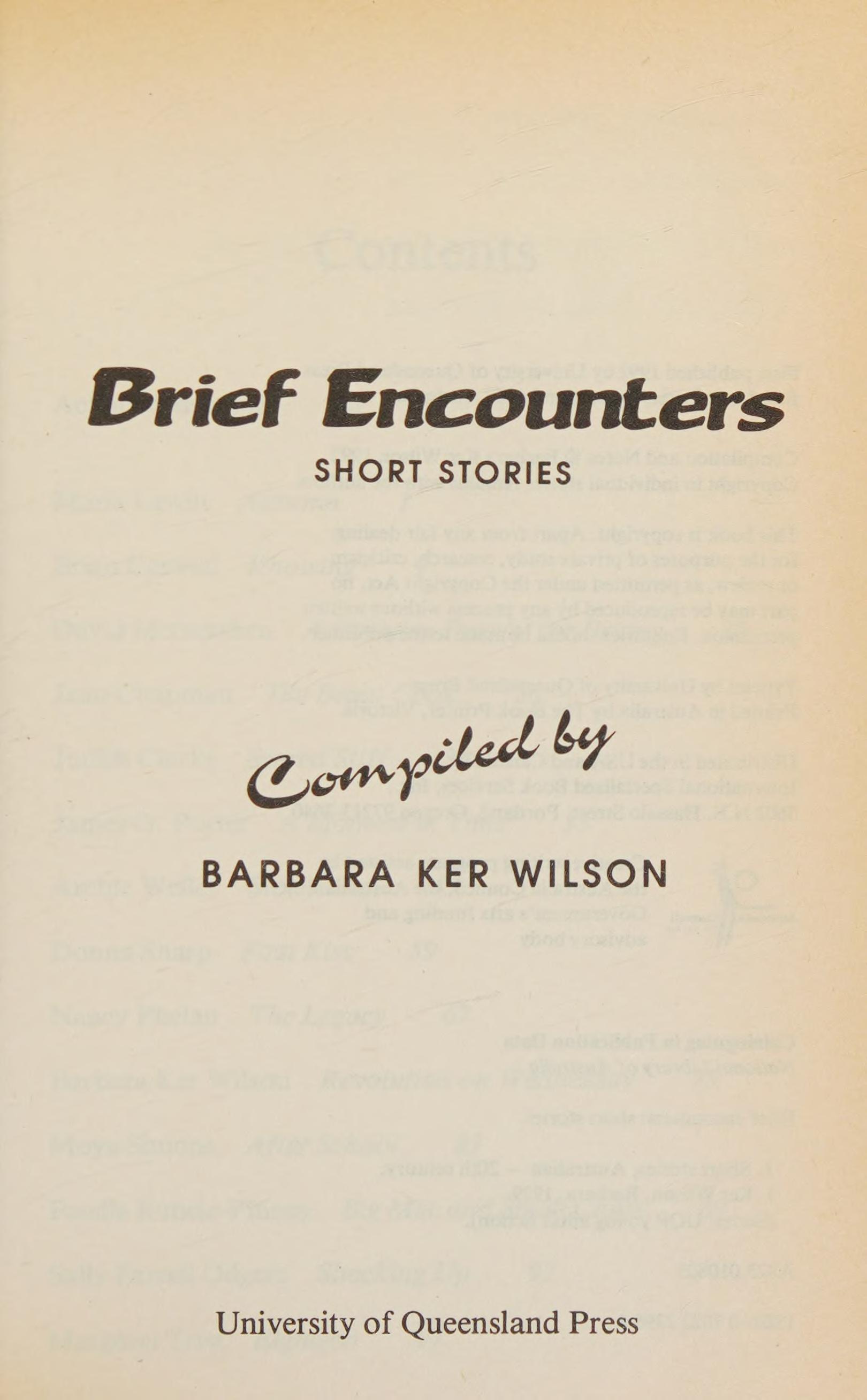 Brief Encounters