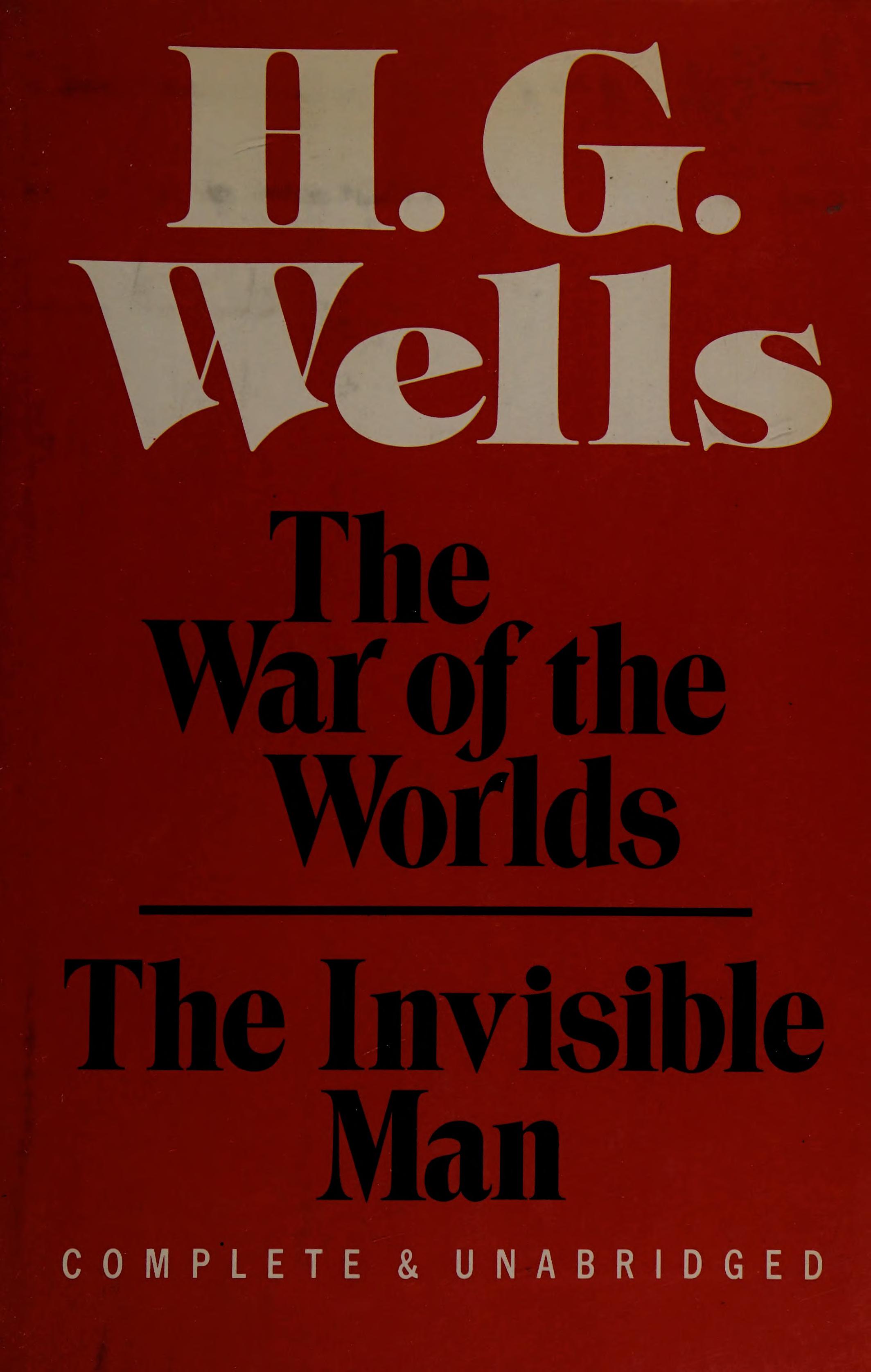 The War of the Worlds, the Invisible Man