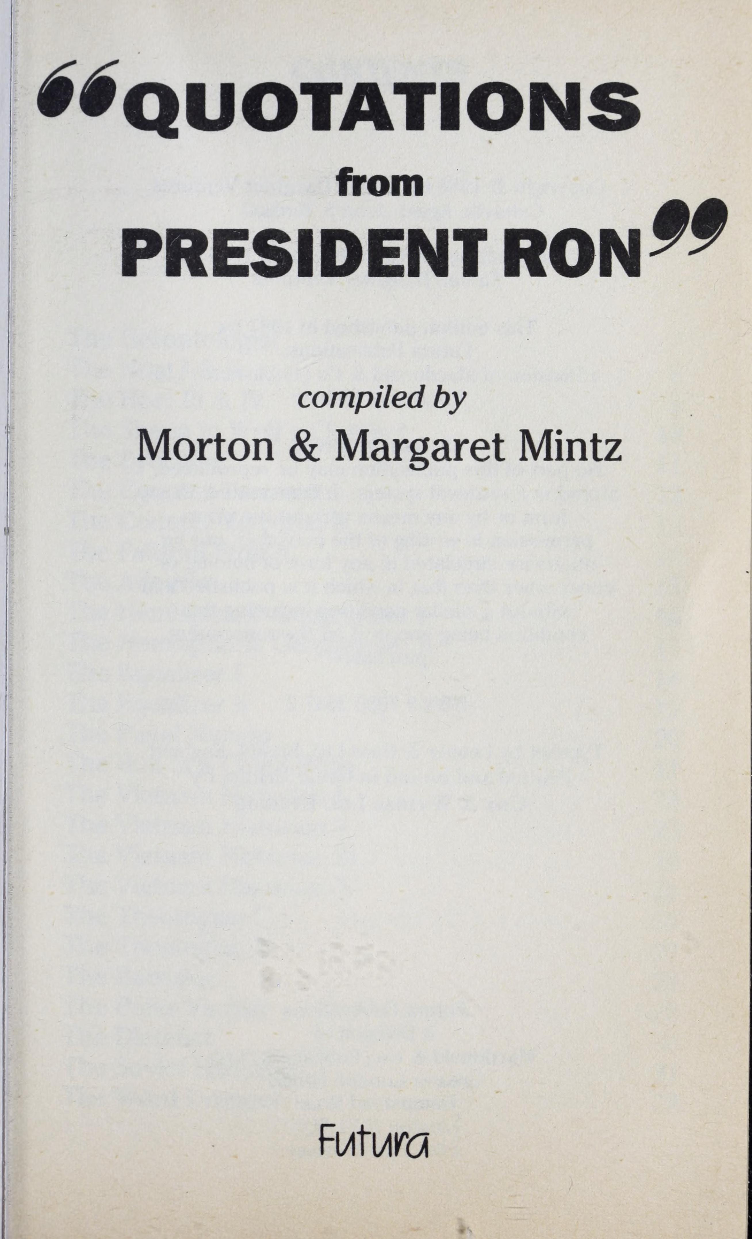 Quotations From President Ron