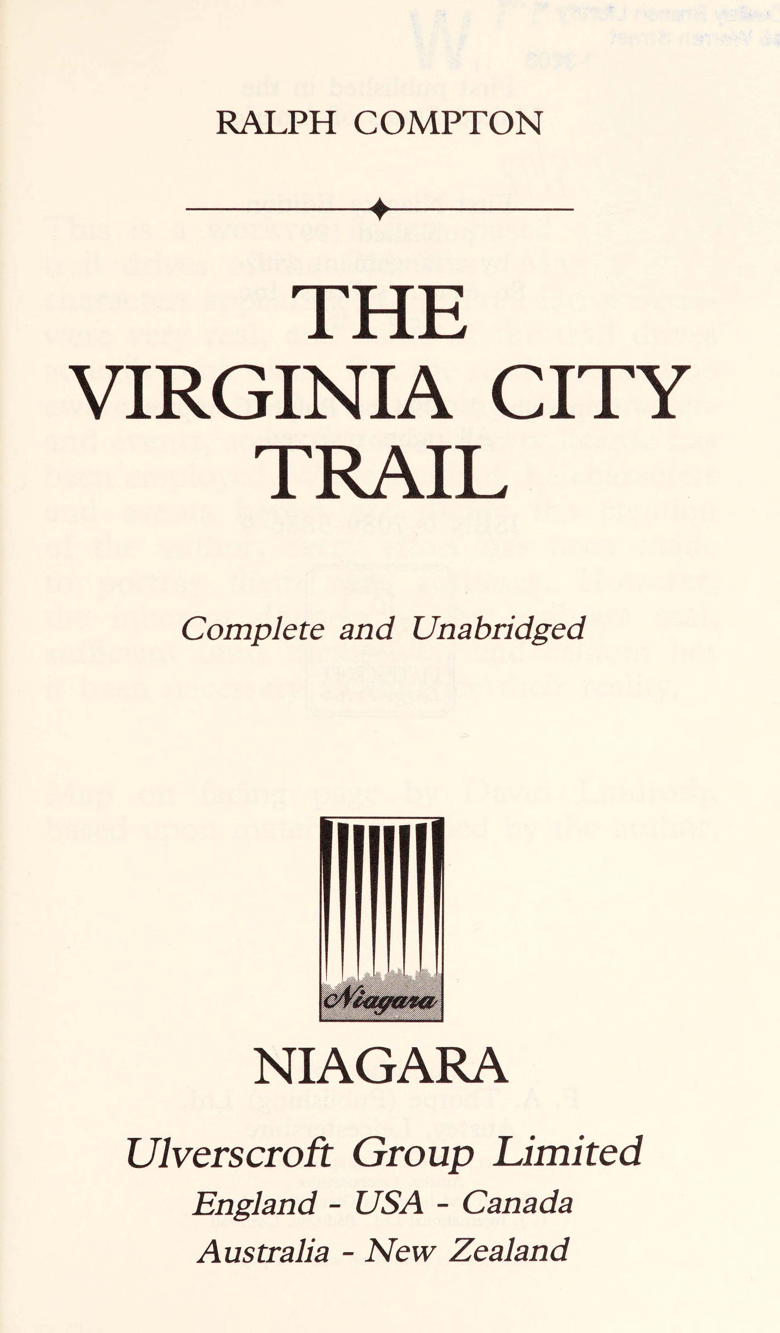 The Virginia City Trail