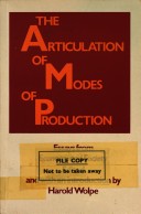 Articulation Of Modes Of Production: Essays From Economy And Society