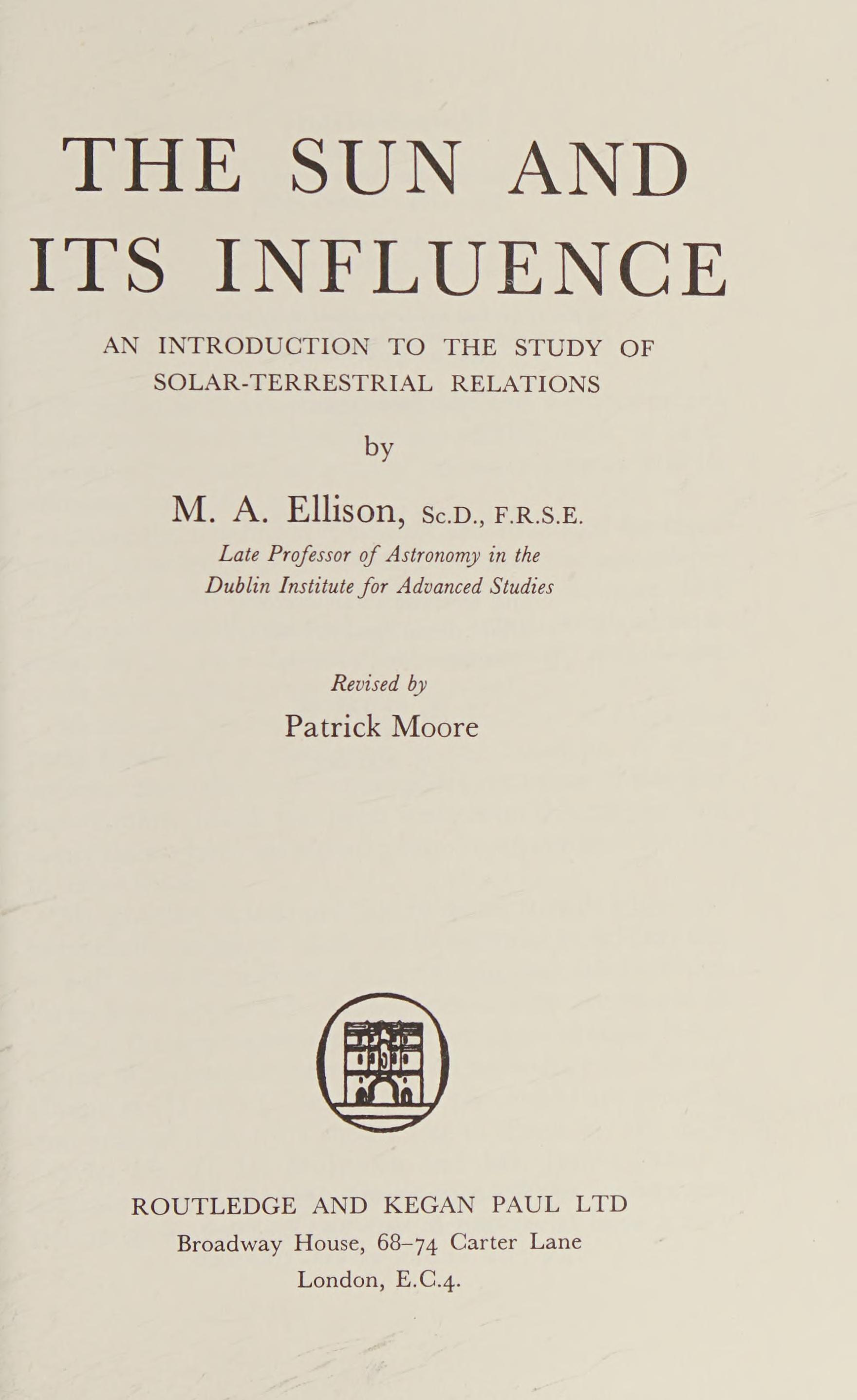The Sun and Its Influence