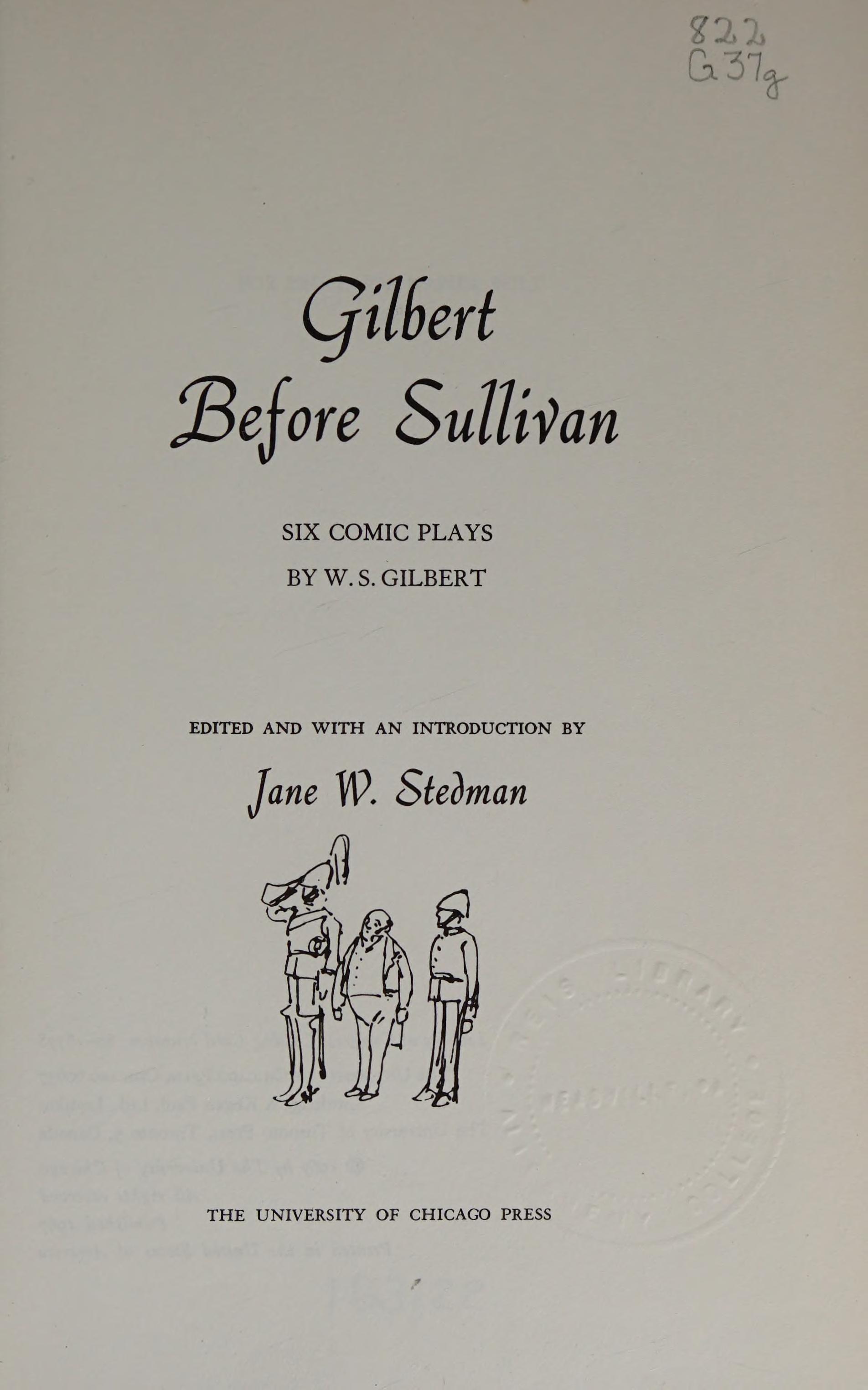 Gilbert Before Sullivan