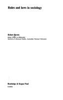 Rules and laws in sociology.