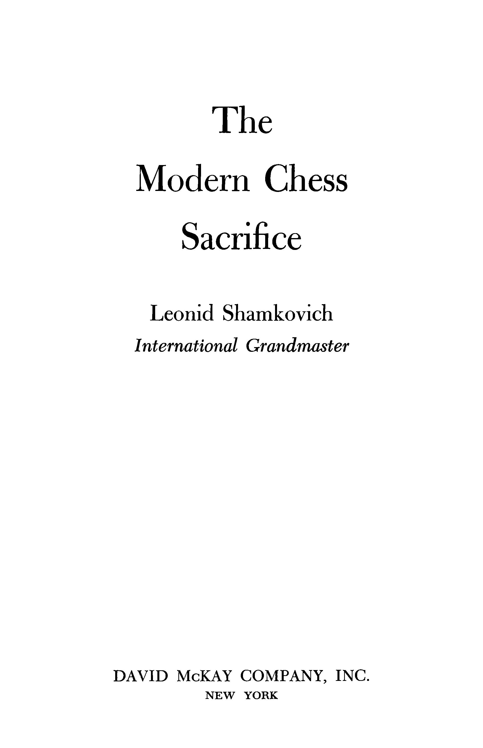 The modern chess sacrifice