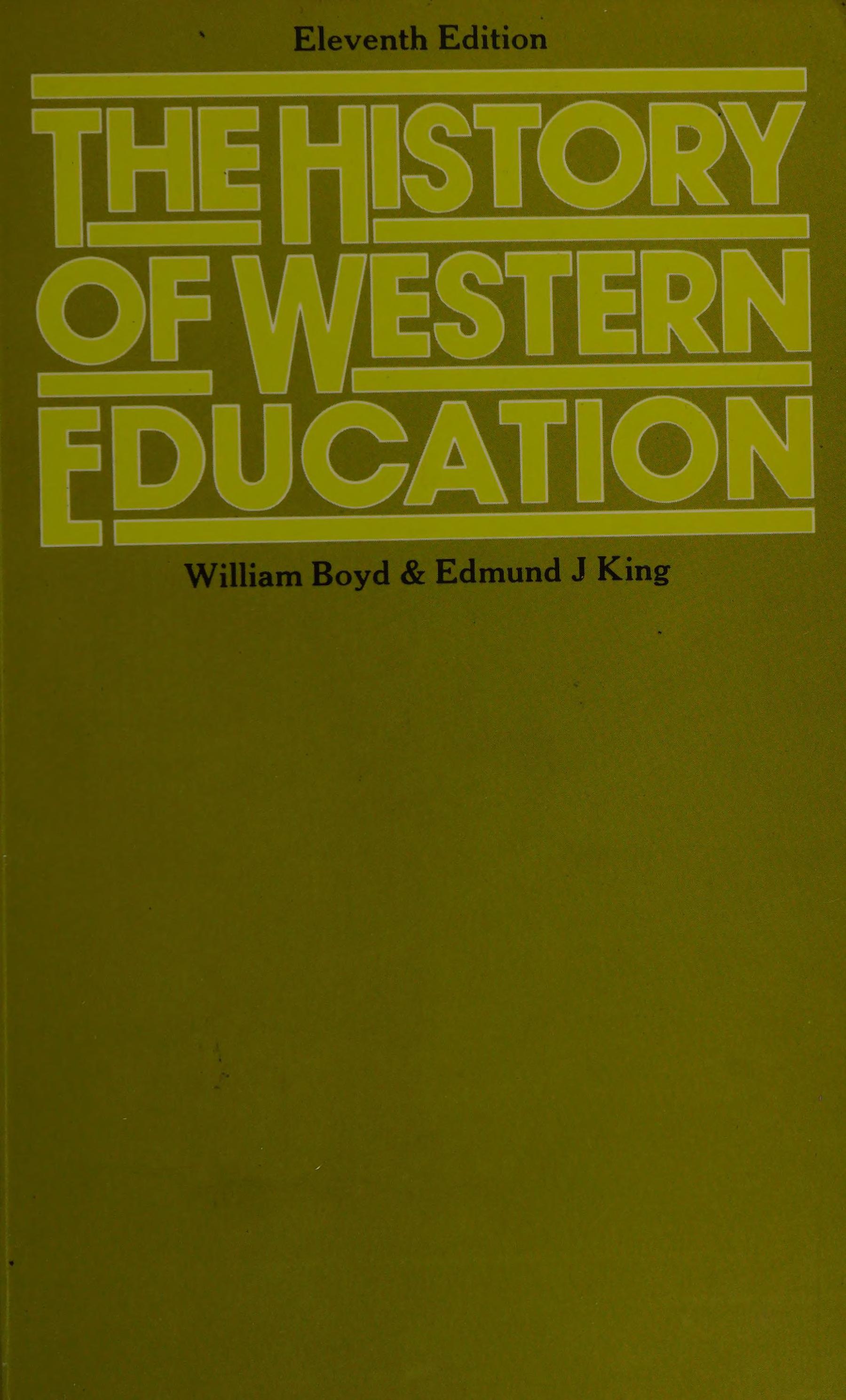 The History of Western Education