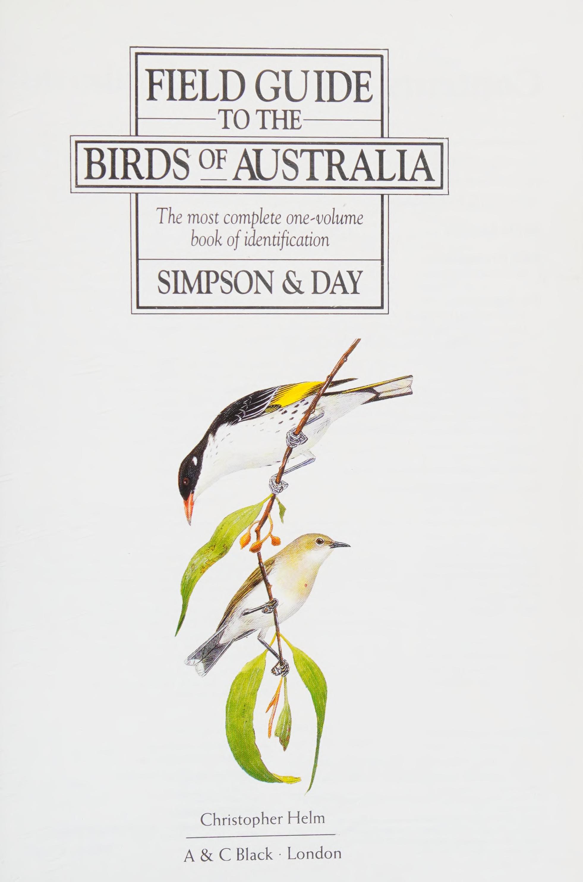 Field Guide to the Birds of Australia Helm Field Guides