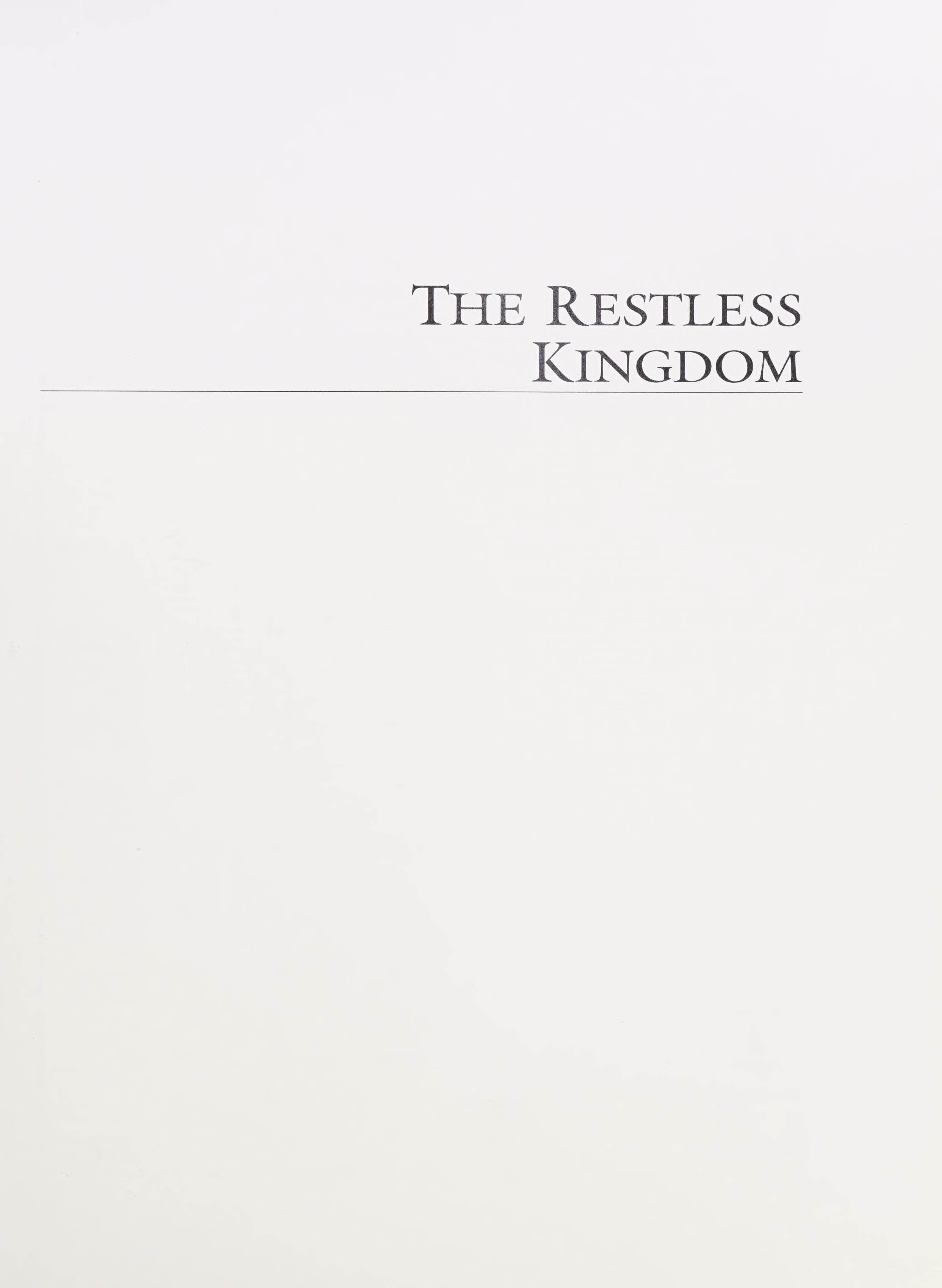 The Restless Kingdom: An Exploration Of Animal Movement