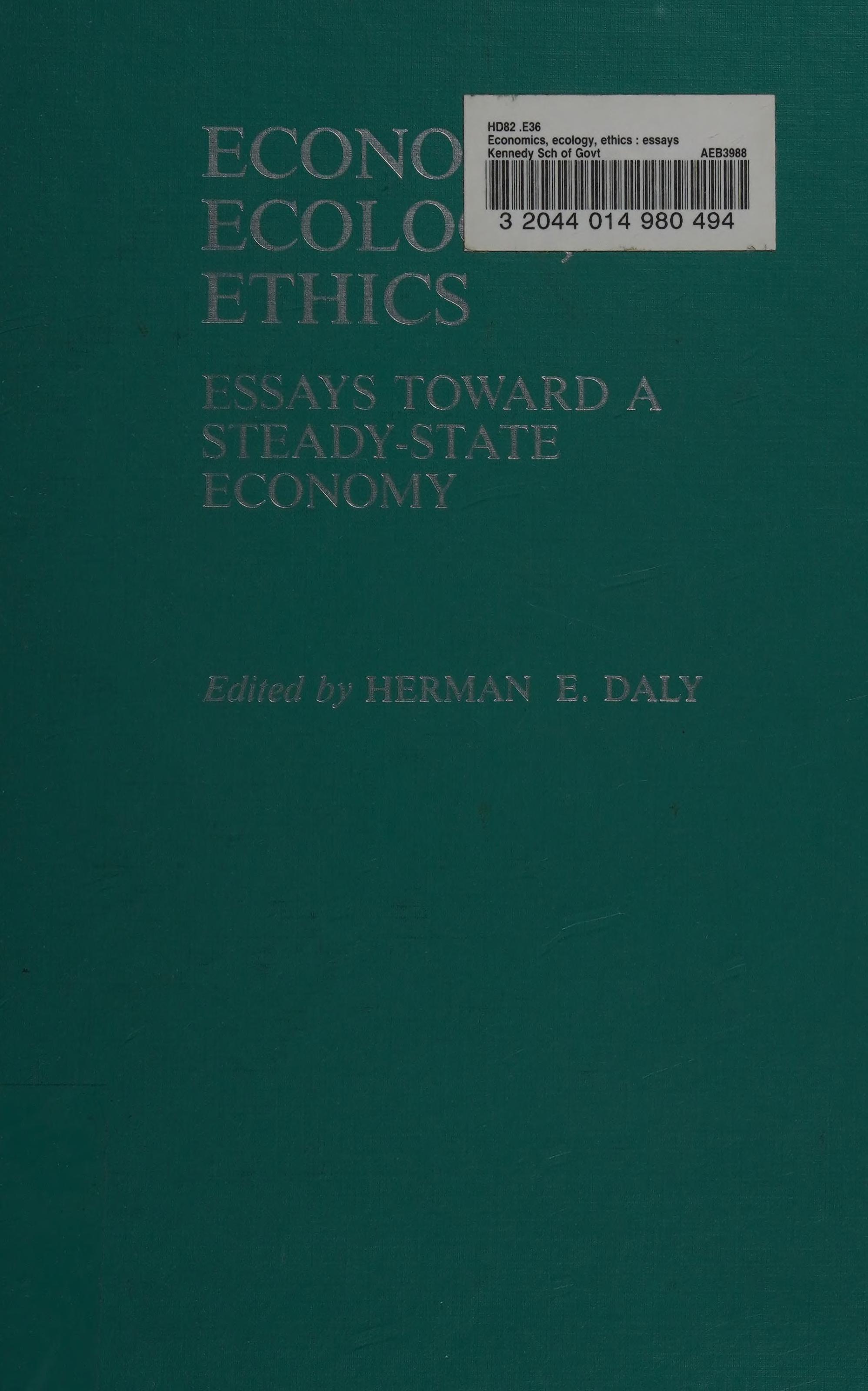 Economics, ecology, ethics