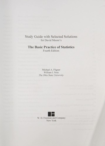 Study Guide for Moore's the Basic Practice of Statistics
