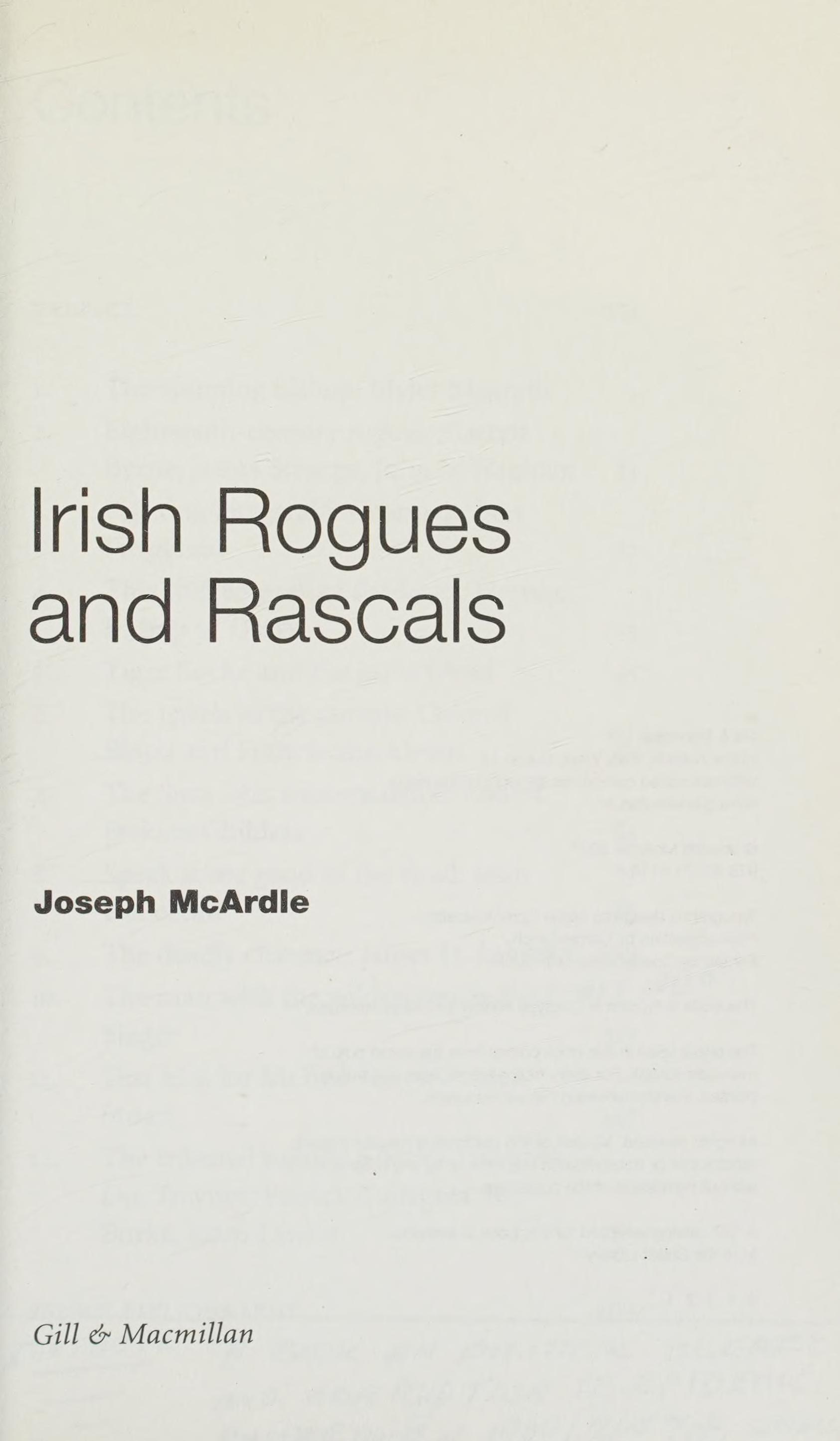 Irish rogues and rascals