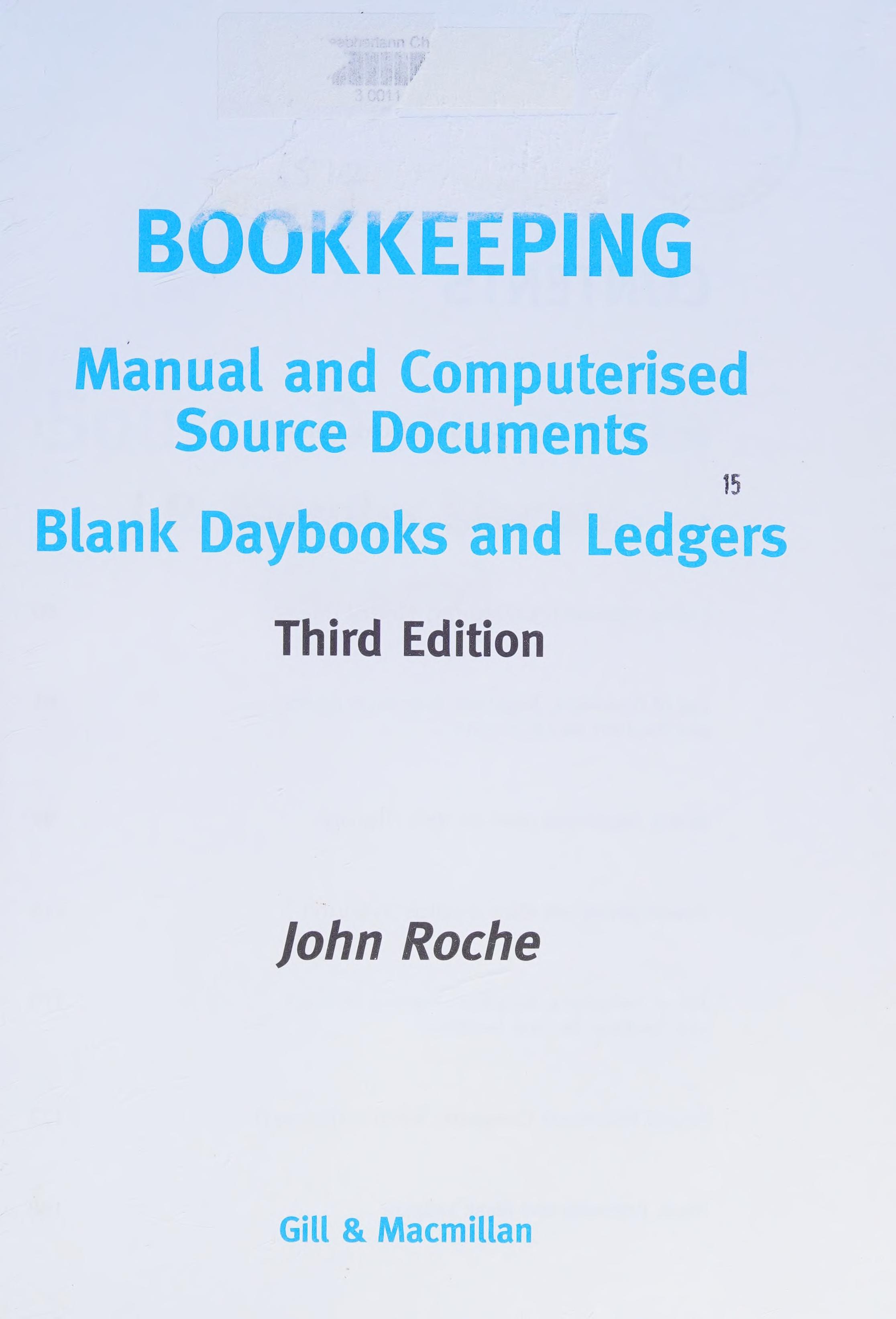 Bookkeeping Manual & Computerised