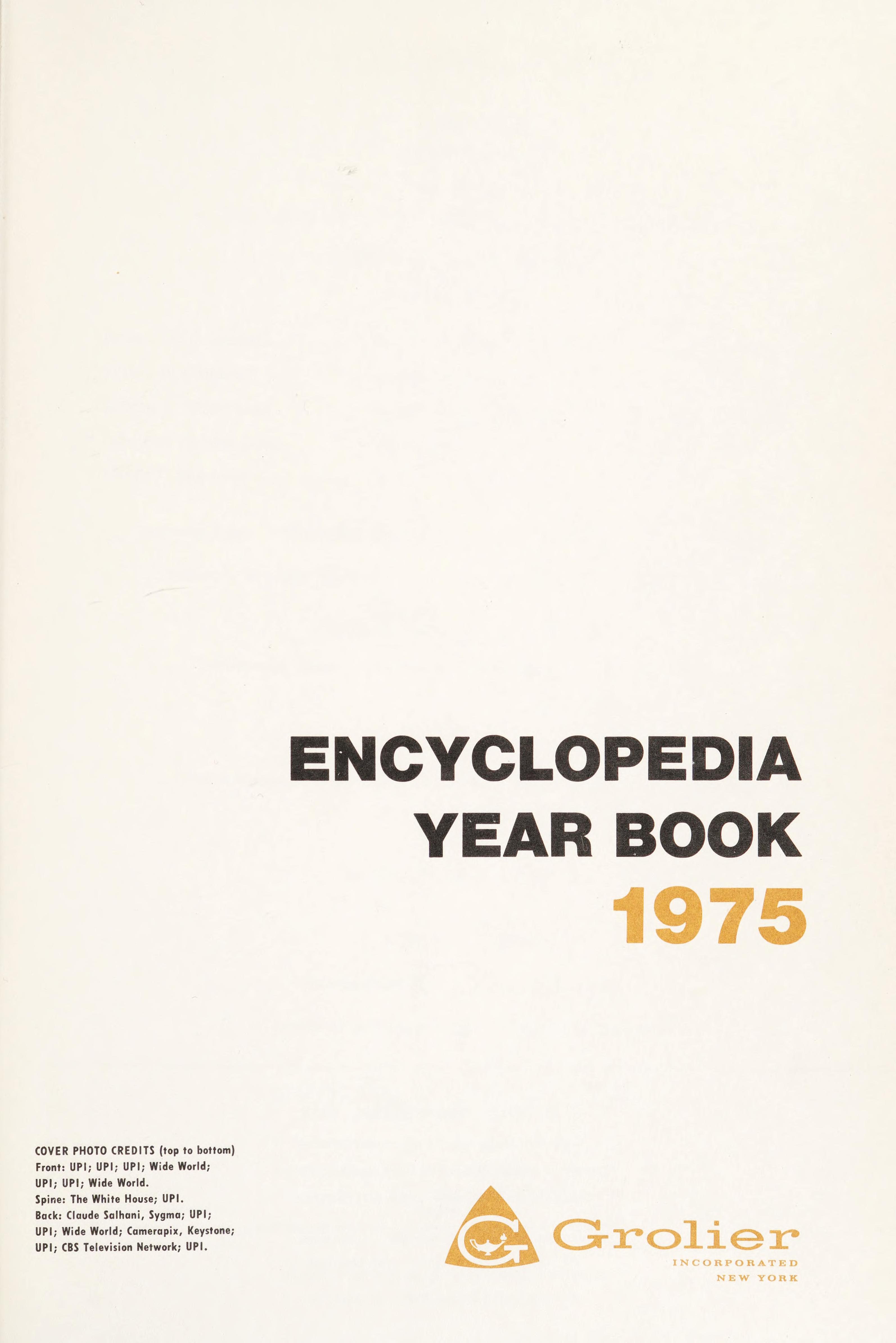 Living History of the World 1975 Year Book