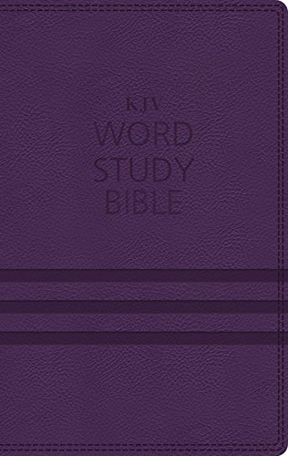 KJV, Word Study Bible, Leathersoft, Purple, Thumb Indexed, Red Letter