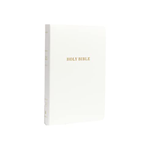 KJV, Gift and Award Bible, Leather-Look, White, Red Letter, Comfort Print