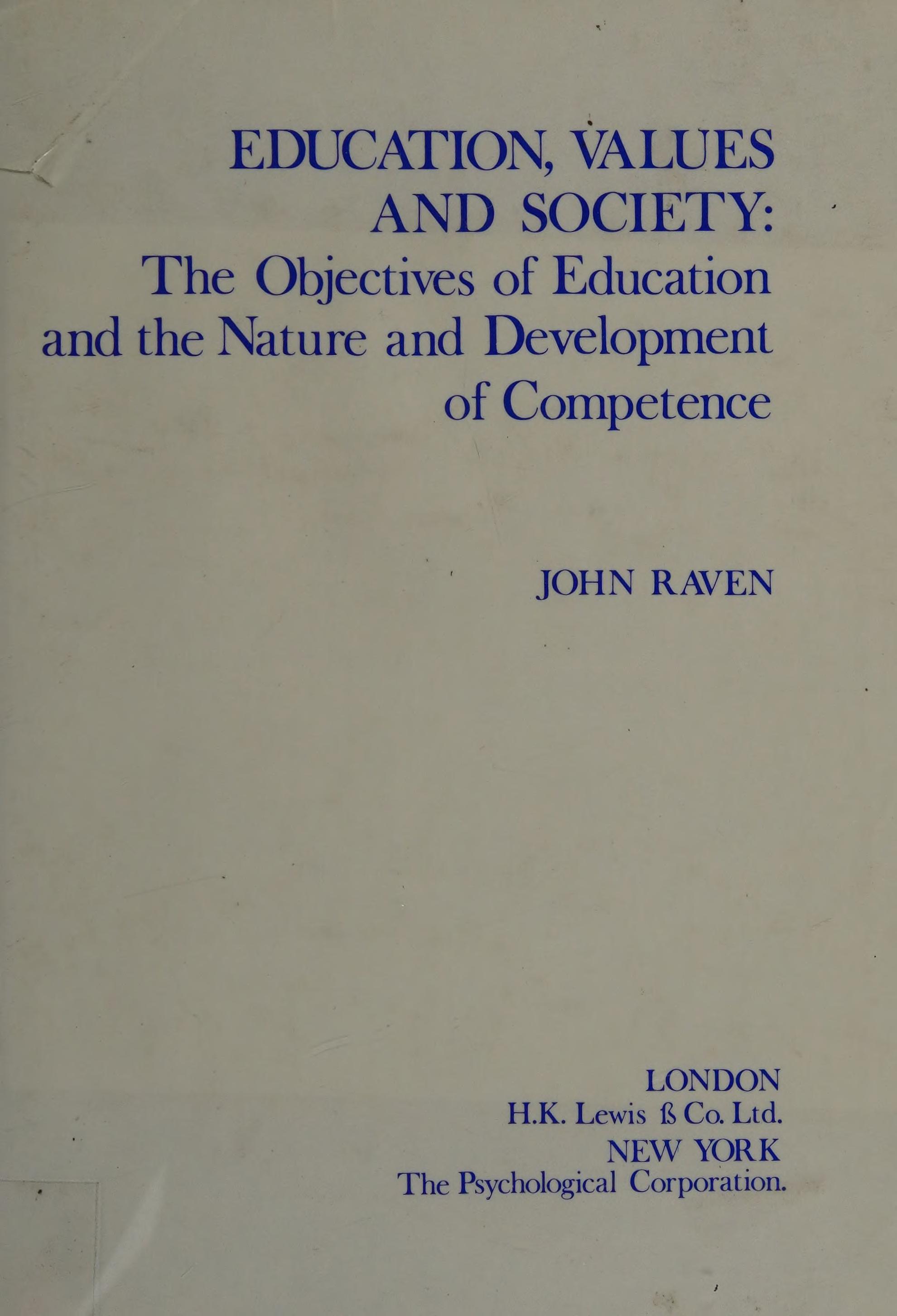 Education, values and society