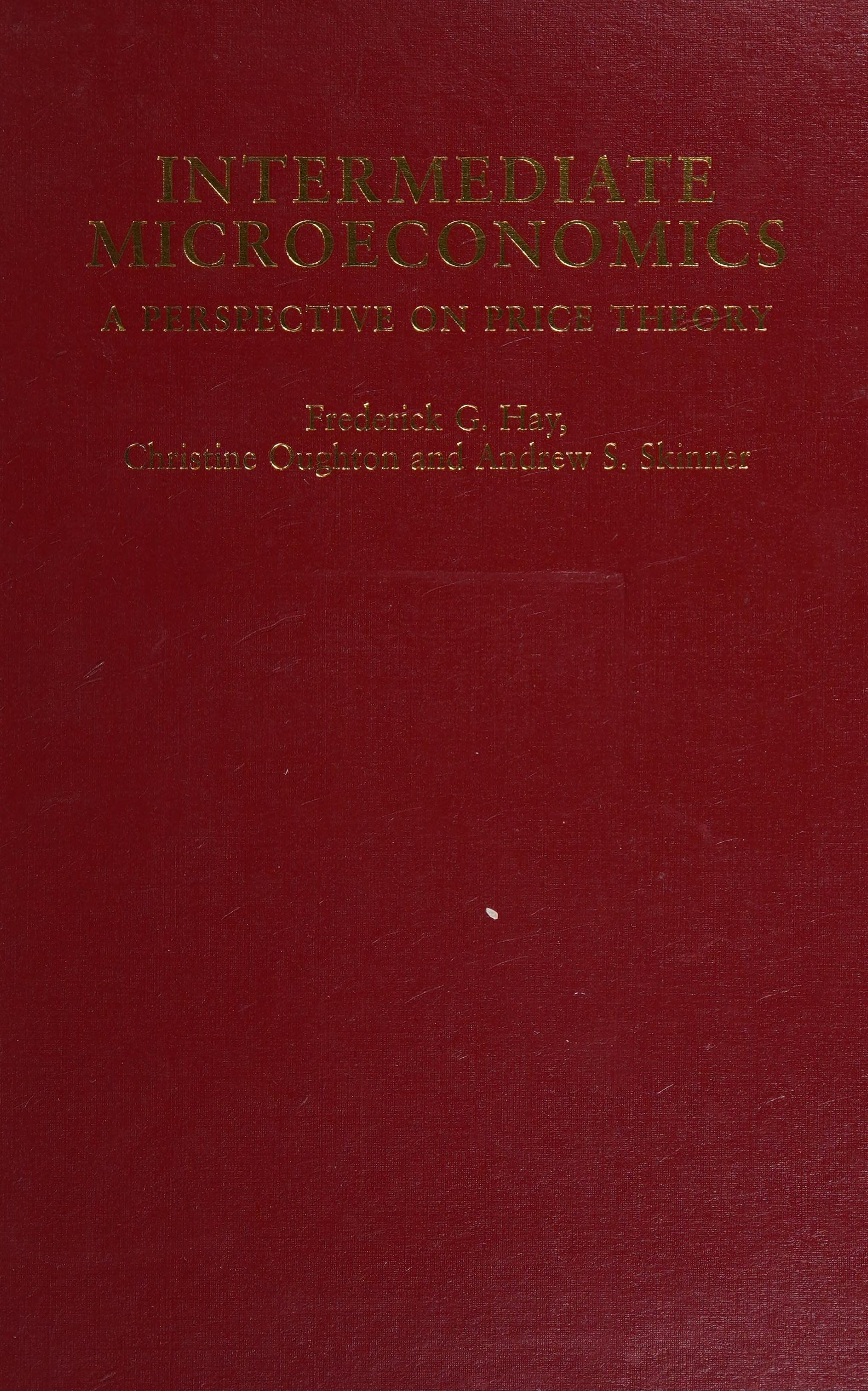 Intermediate Microeconomics: A Perspective On Price Theory