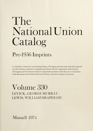 The National Union Catalog, Pre-1956 Imprints