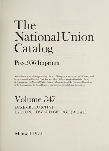 The National Union Catalog, Pre-1956 Imprints