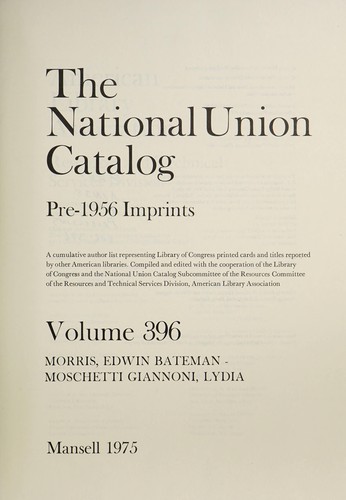 The National Union Catalog, Pre-1956 Imprints