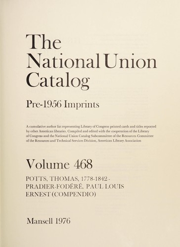 The National Union Catalog, Pre-1956 Imprints