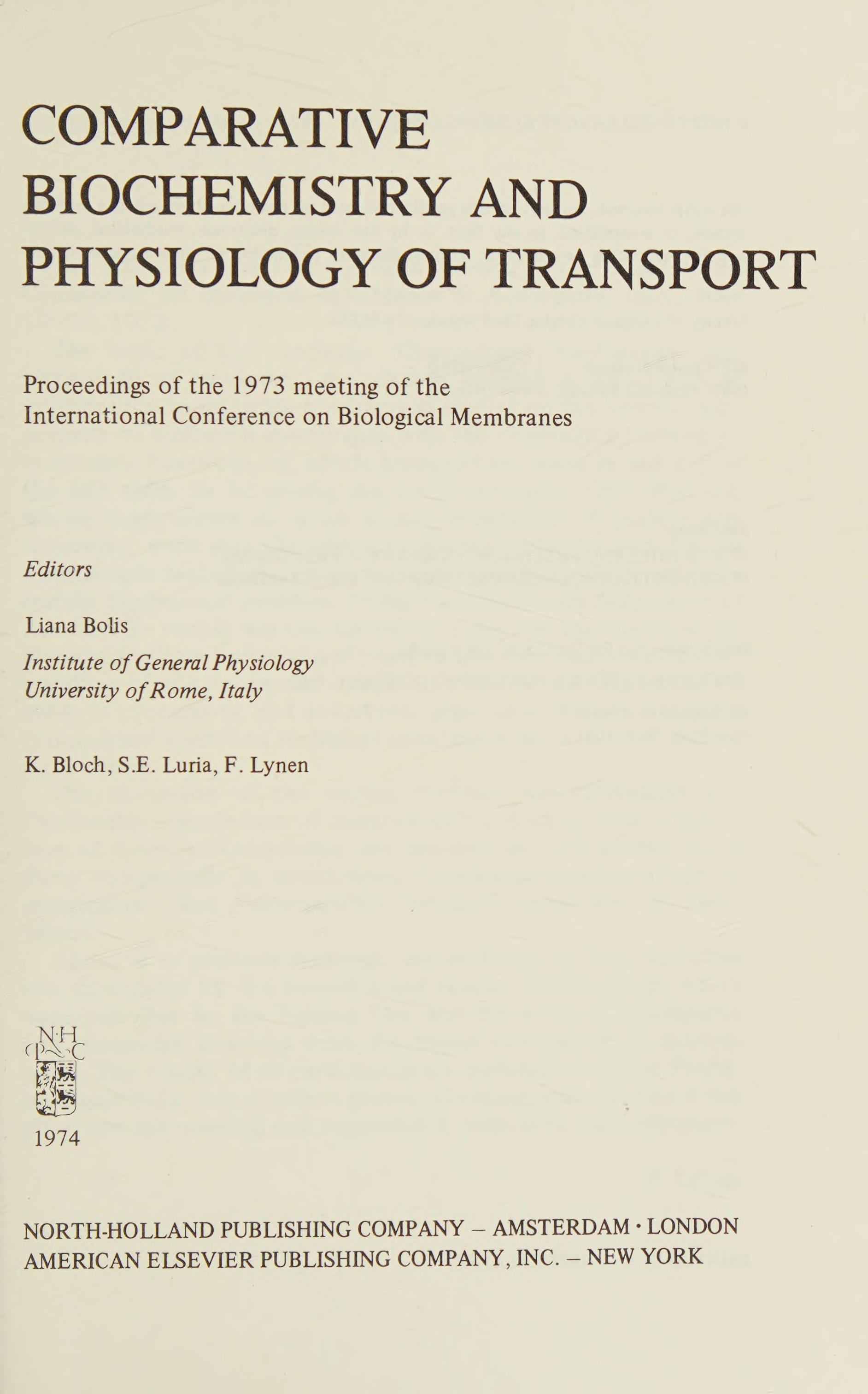 Biological Membranes 1973