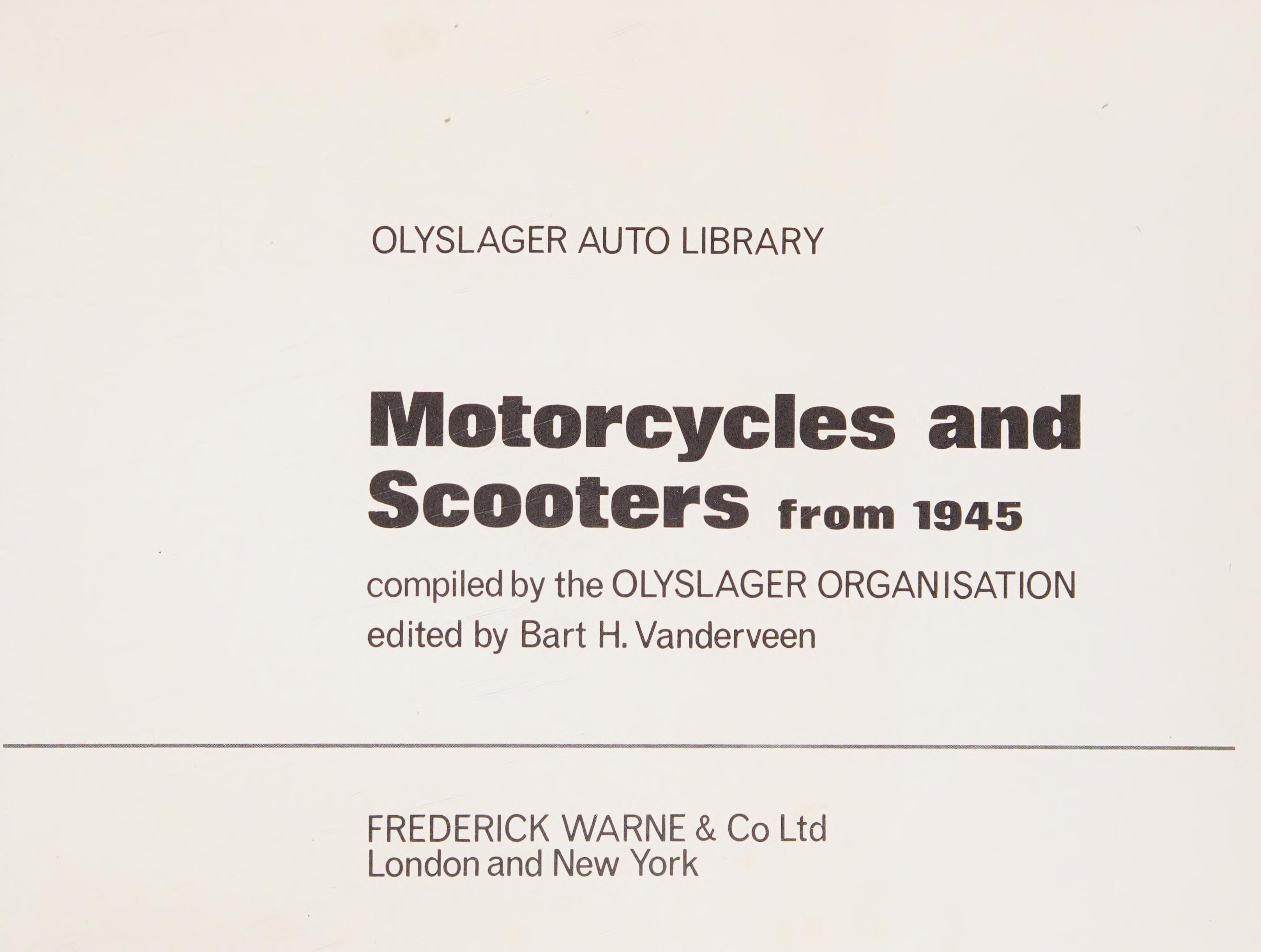 Motorcycles And Scooters From 1945