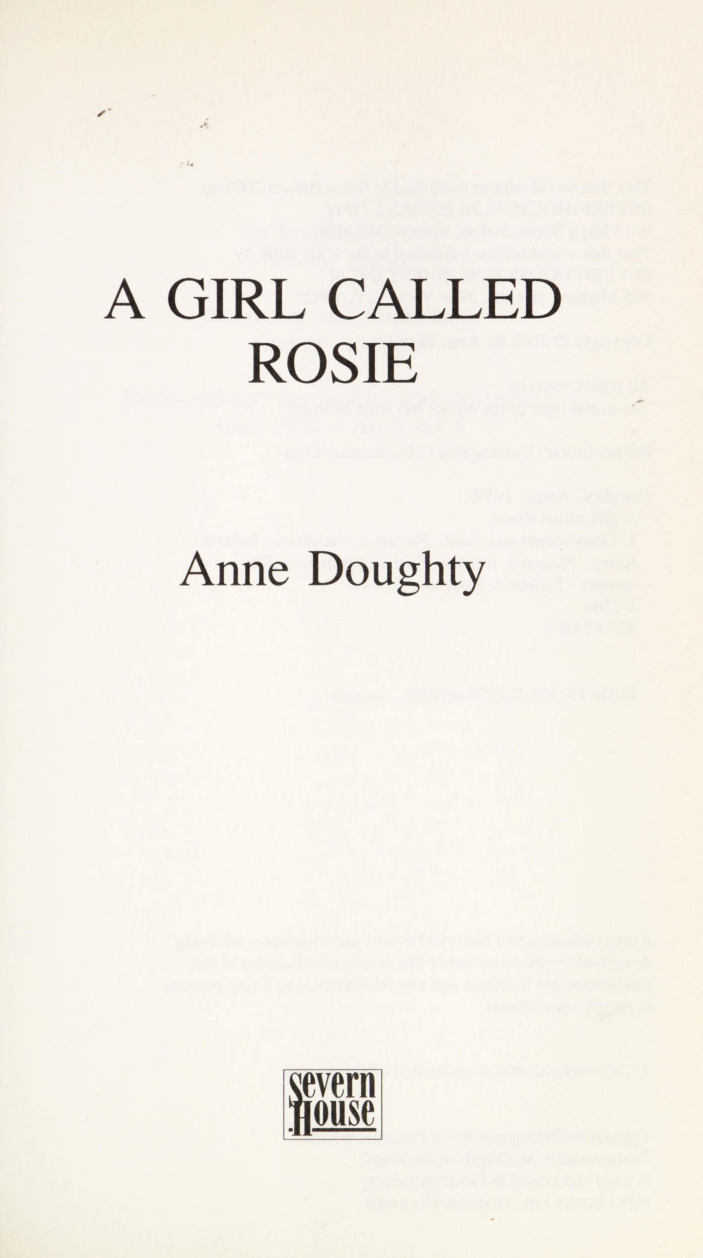 A girl called Rosie