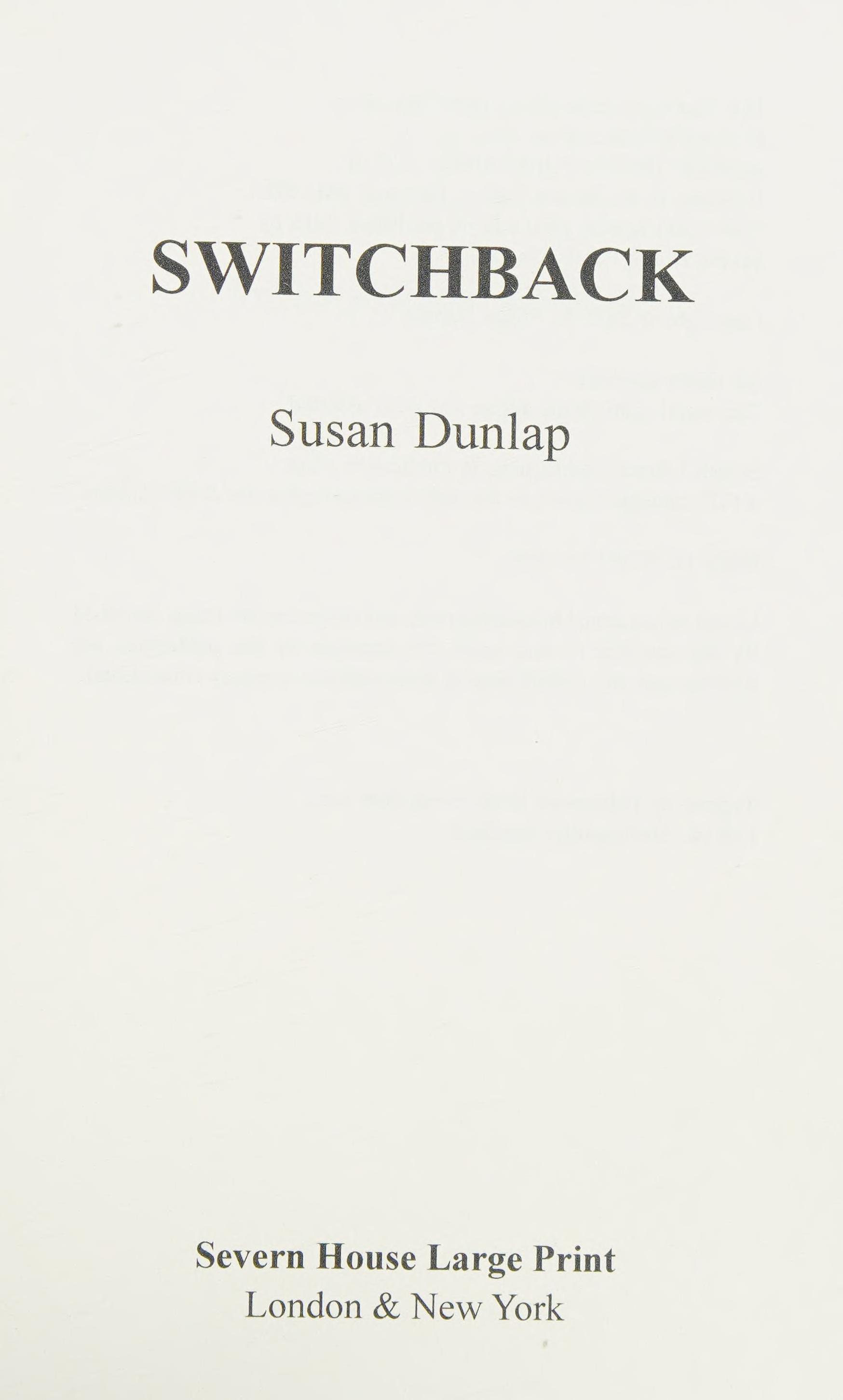 Switchback Large Print Ed