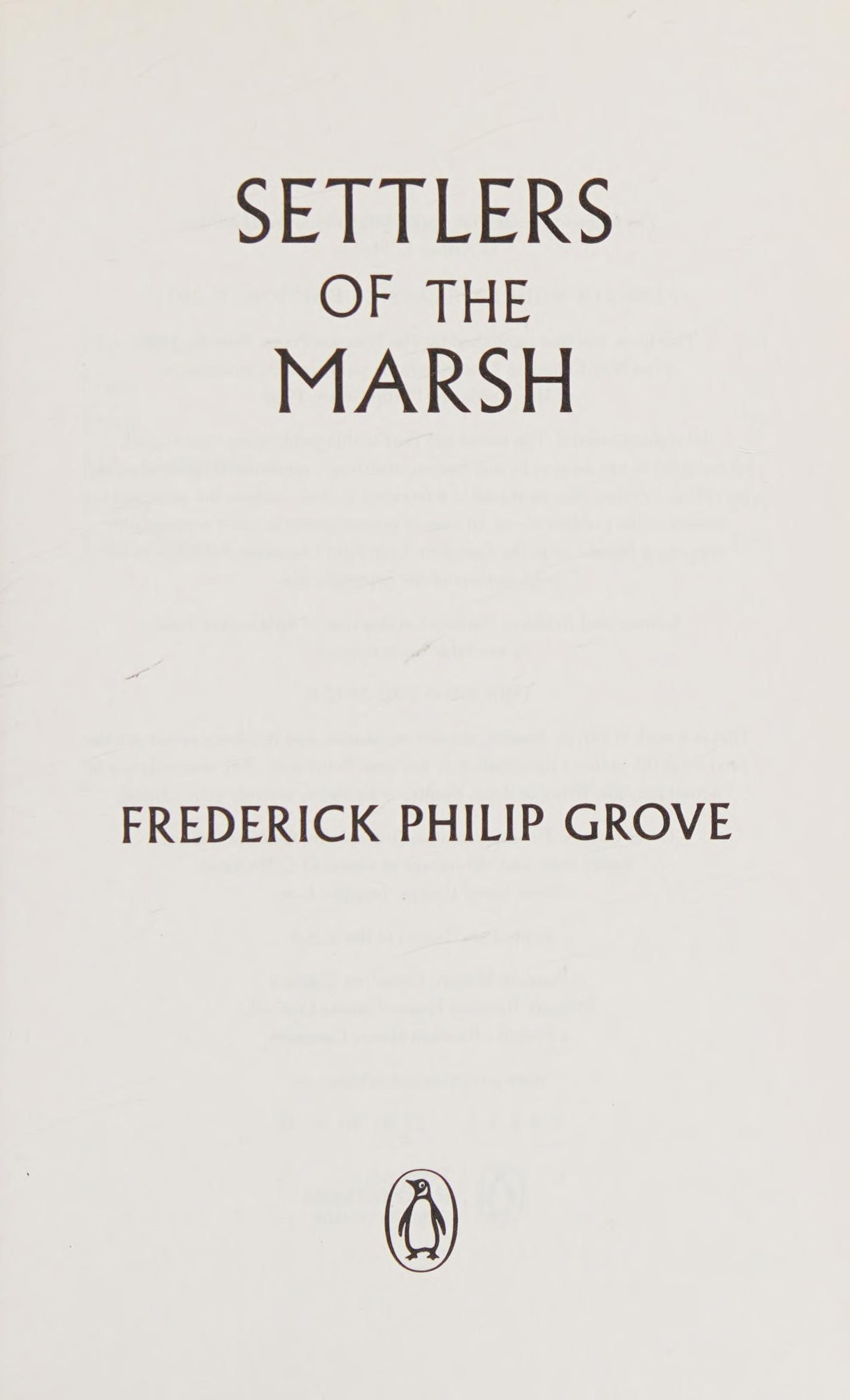 Settlers of the Marsh