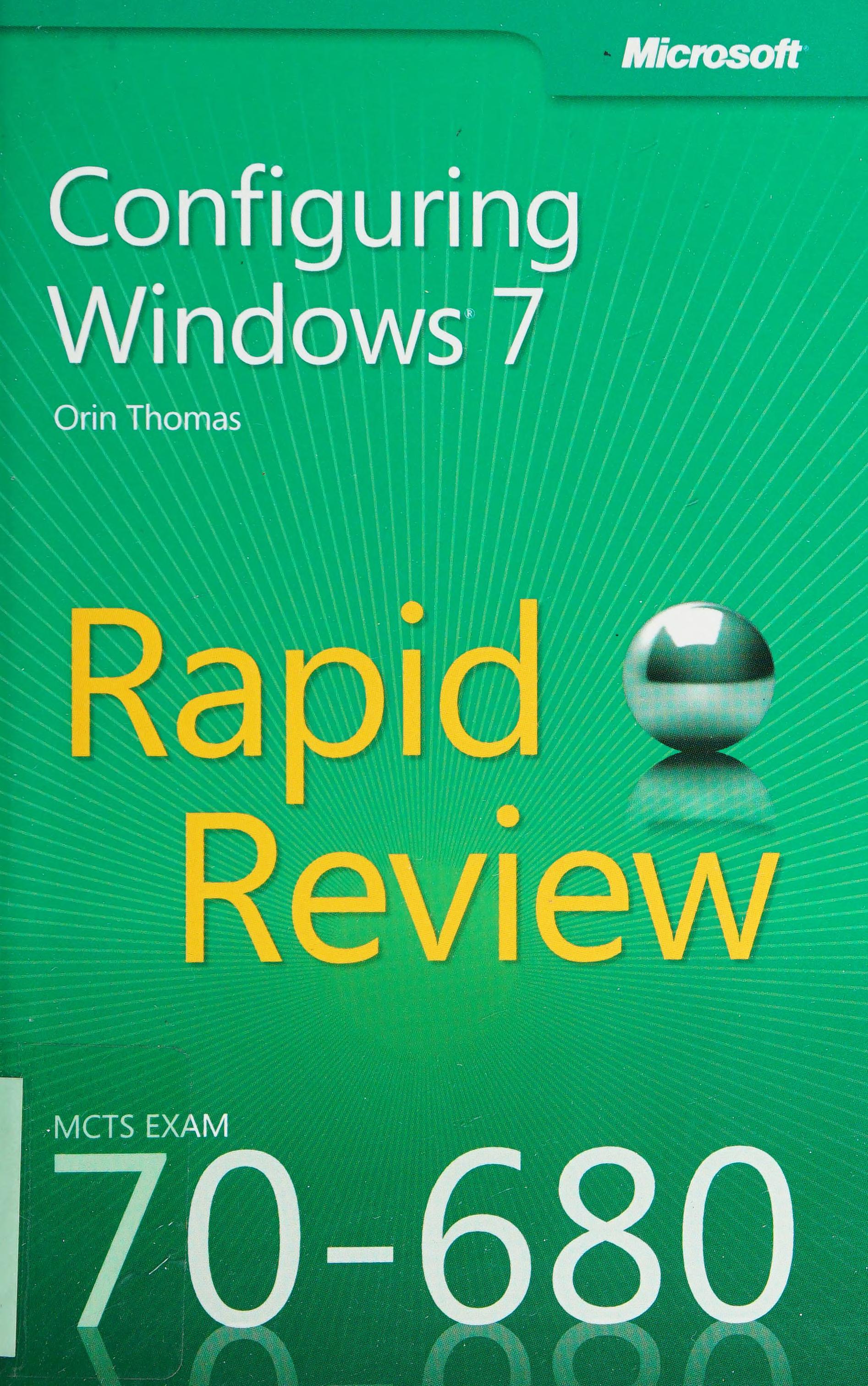 MCTS 70-680 Rapid Review