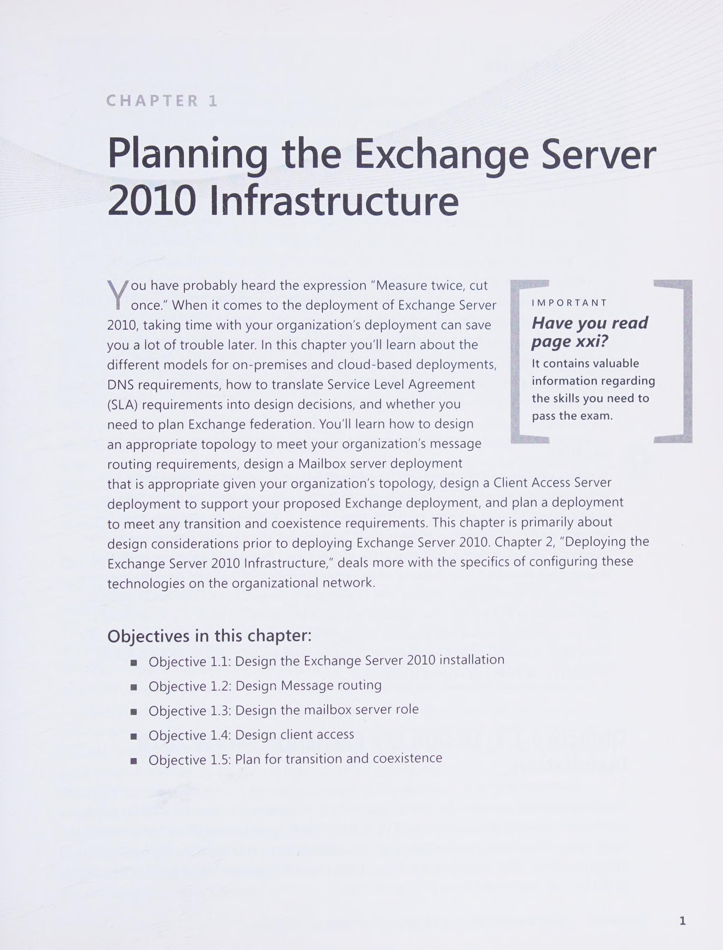 Exam Ref 70-663 Designing and Deploying Messaging Solutions with Microsoft Exchange Server 2010