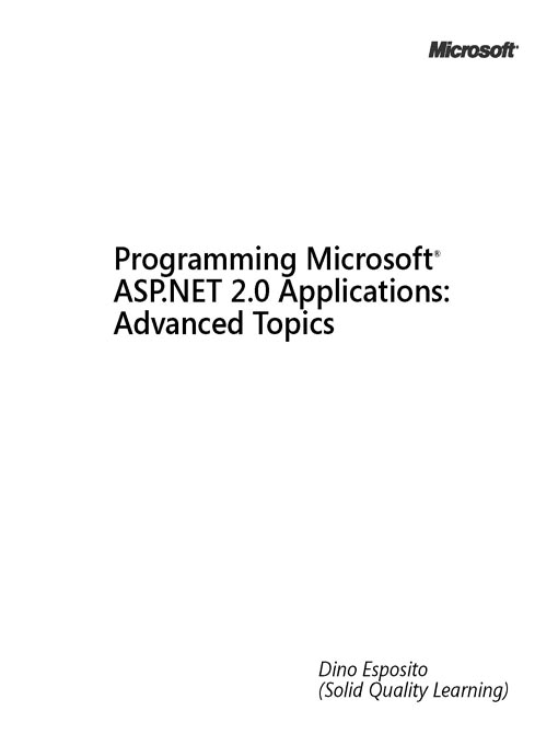 Programming Microsoft® ASP.NET 2.0 Applications