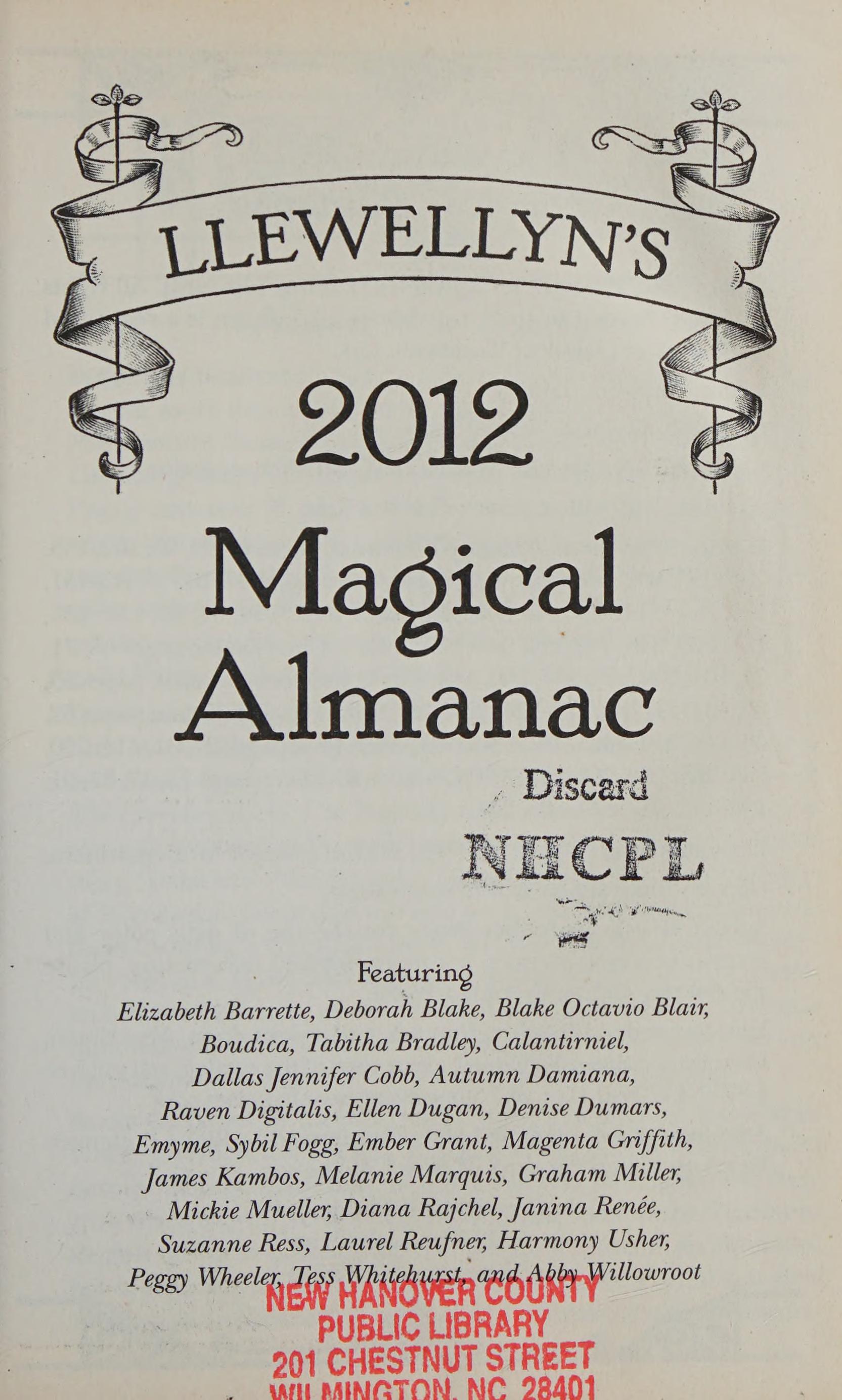 Llewellyn's 2012 Magical Almanac