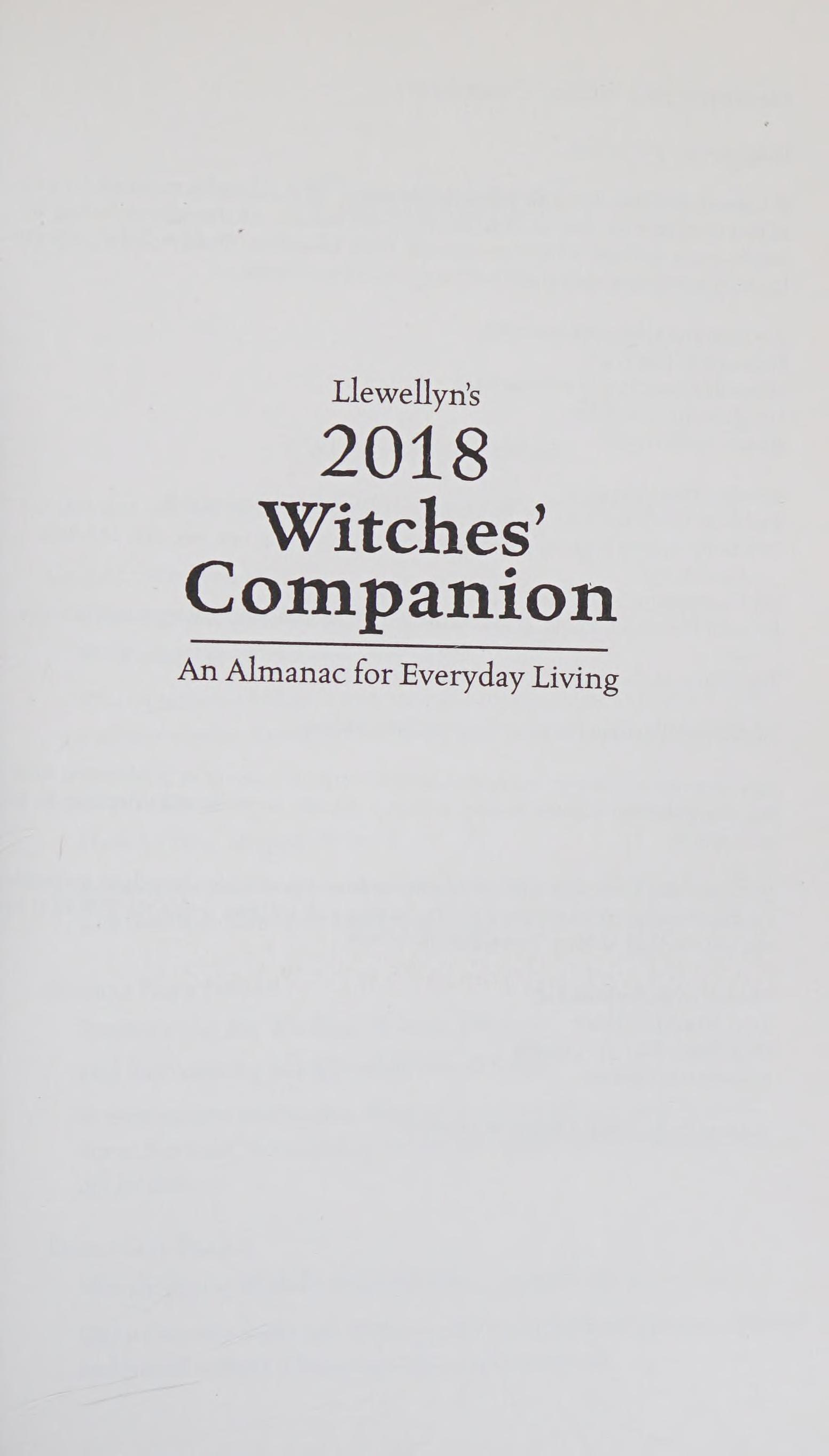 Llewellyn s 2018 Witches Companion