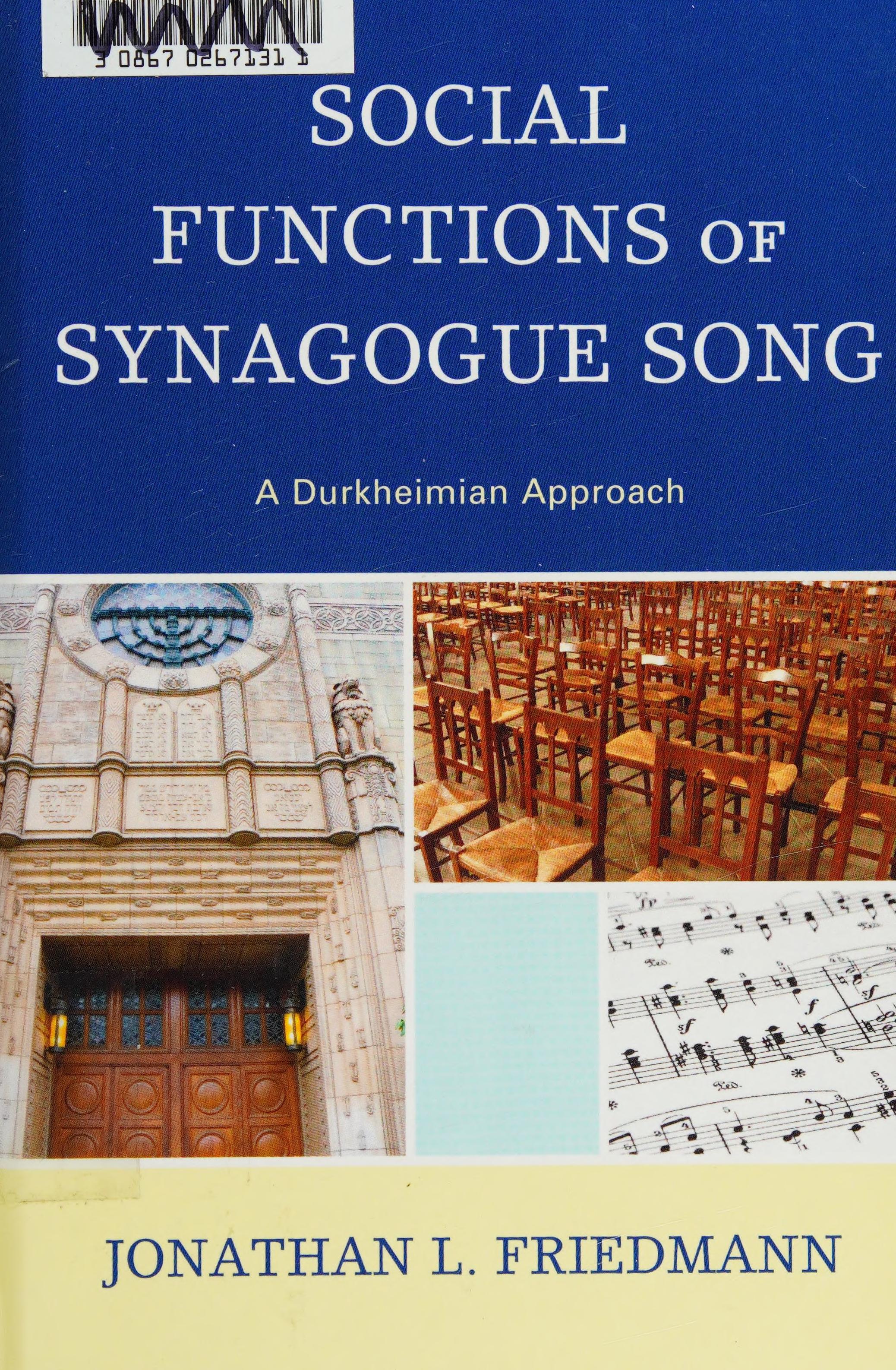 Social functions of synagogue song