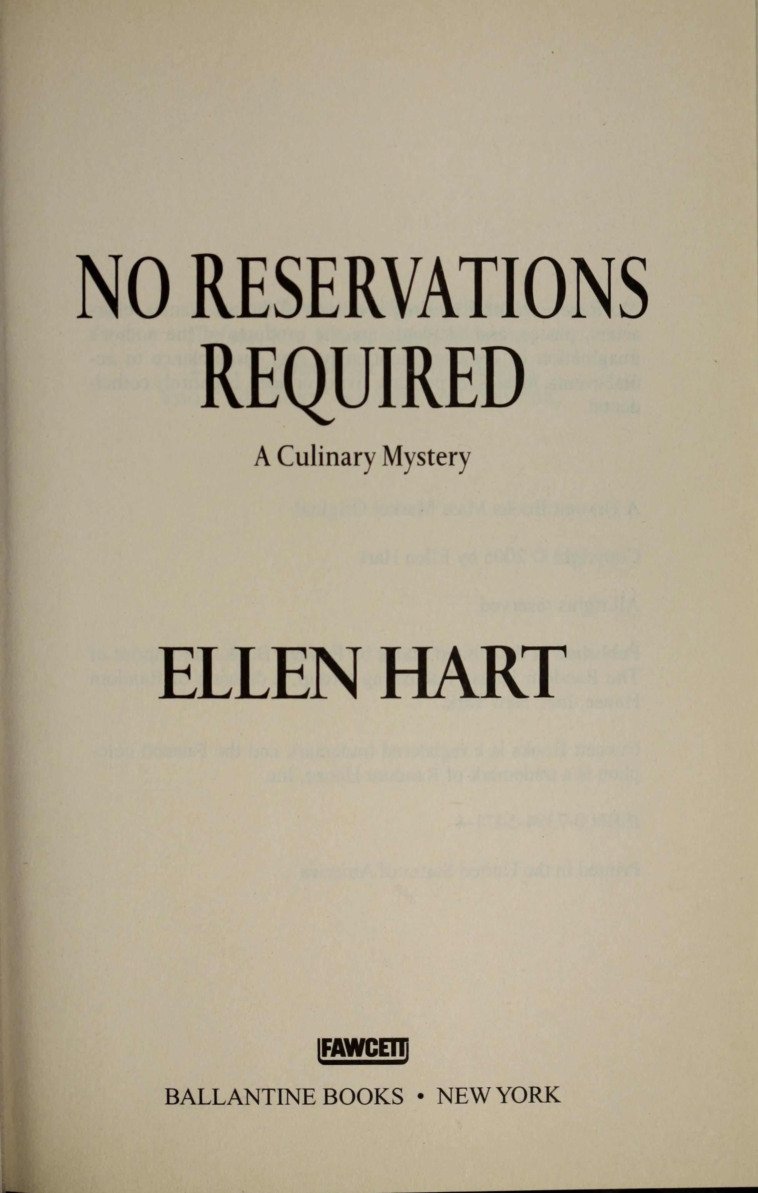 No Reservations Required