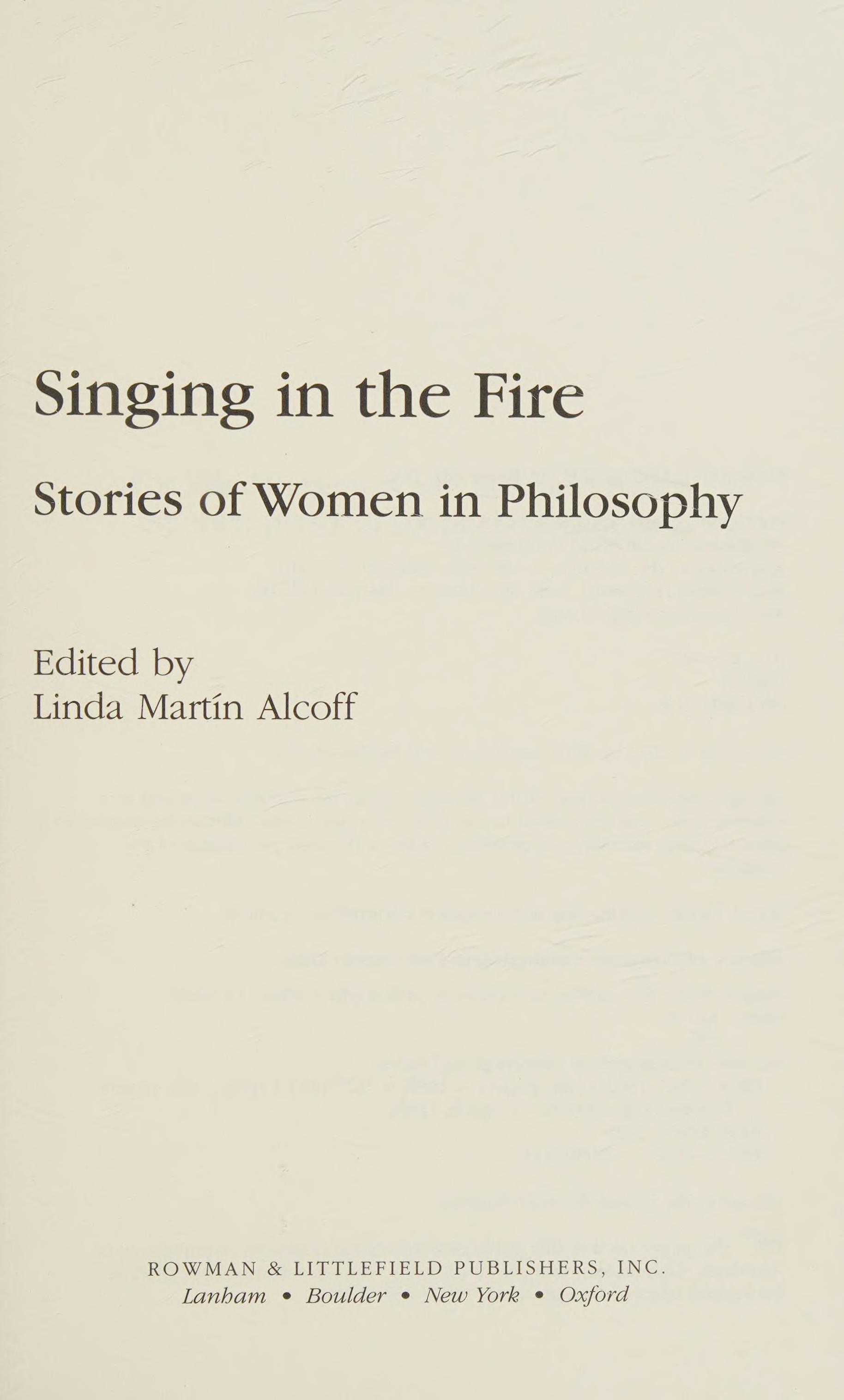 Singing in the Fire