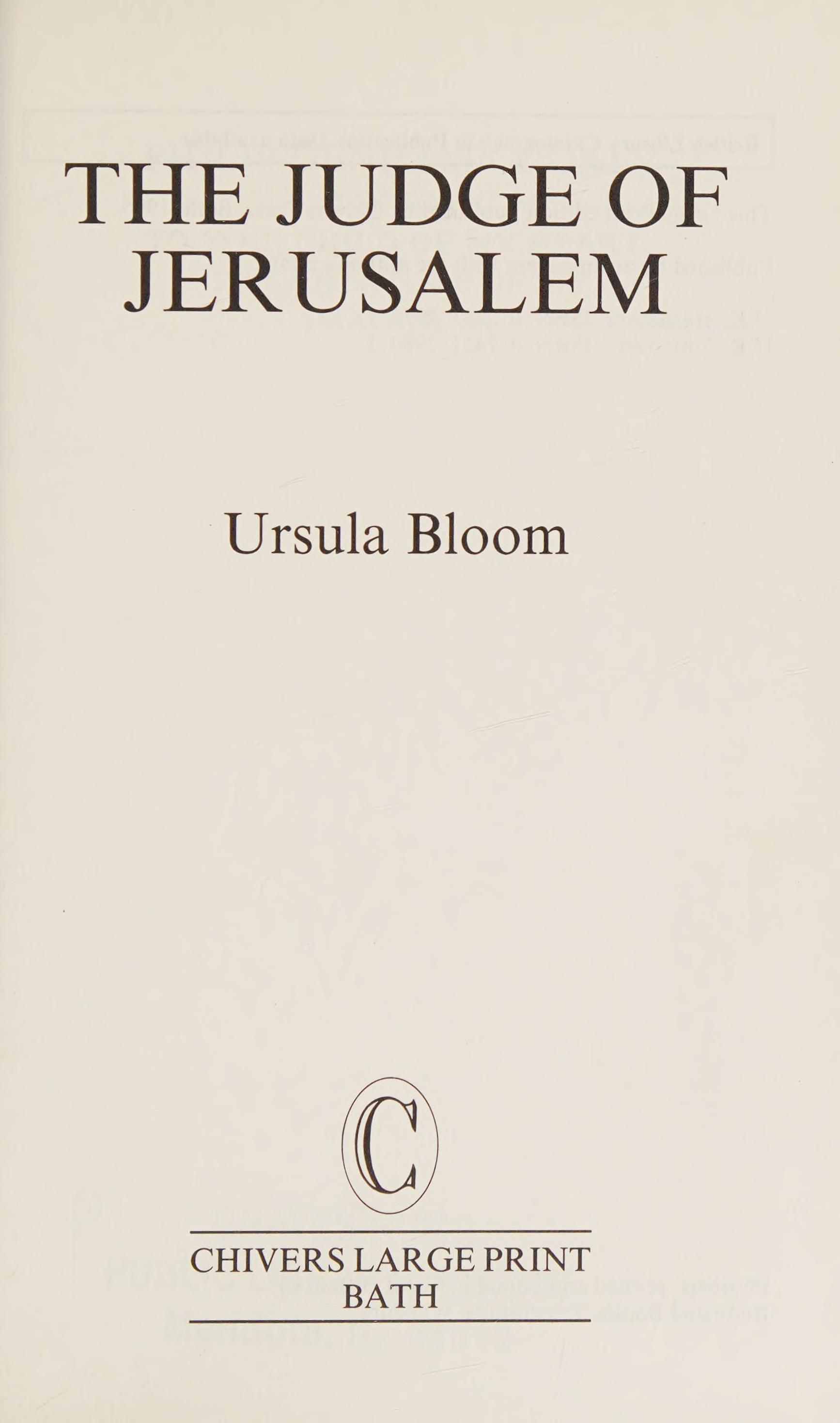 The Judge of Jerusalem