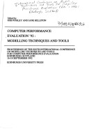 Computer Performance Evaluation '92: Modelling Techniques And Tools