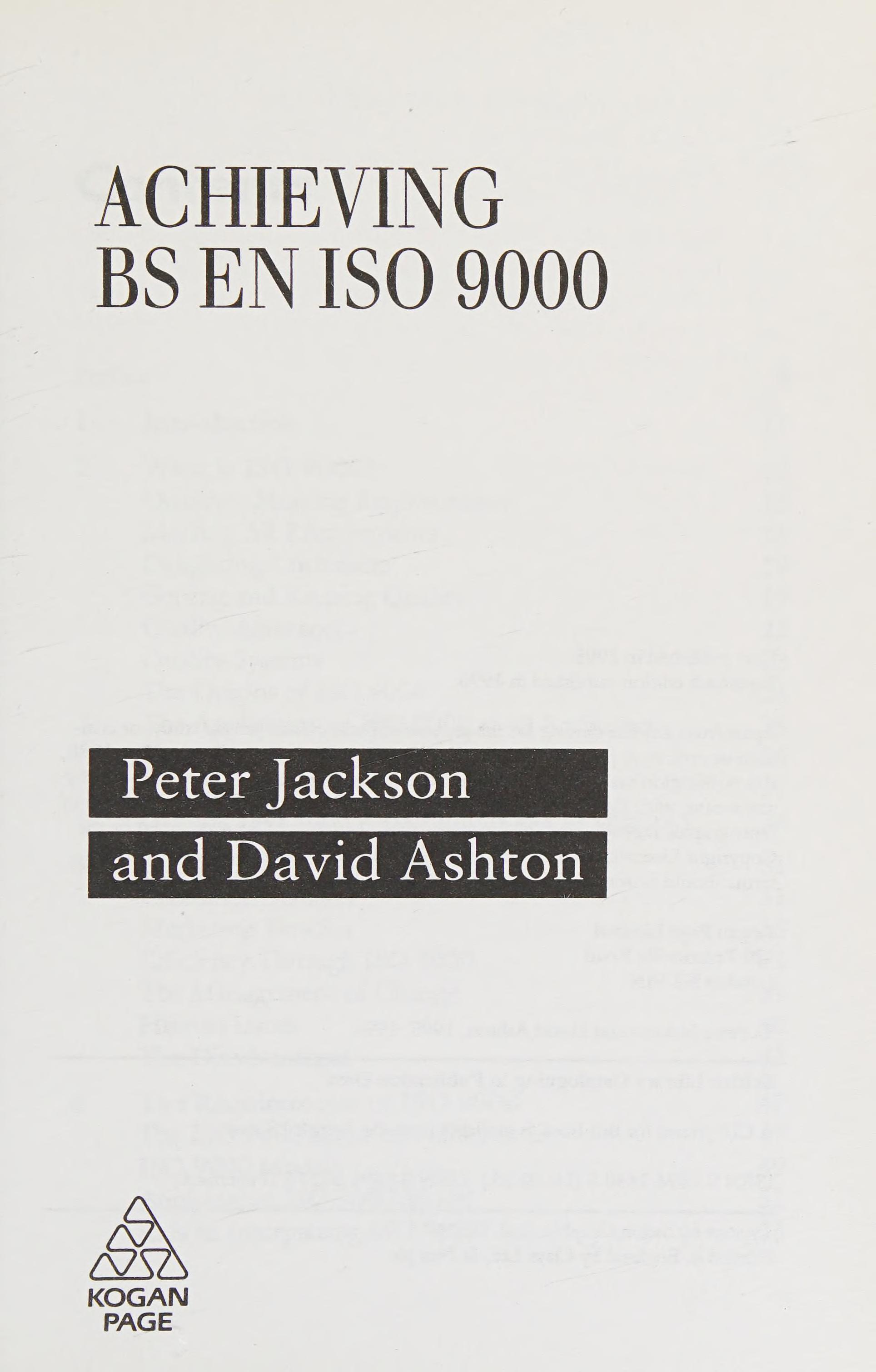 Achieving ISO 9000 (BS 5750) ("Sunday Times" Business Skills)