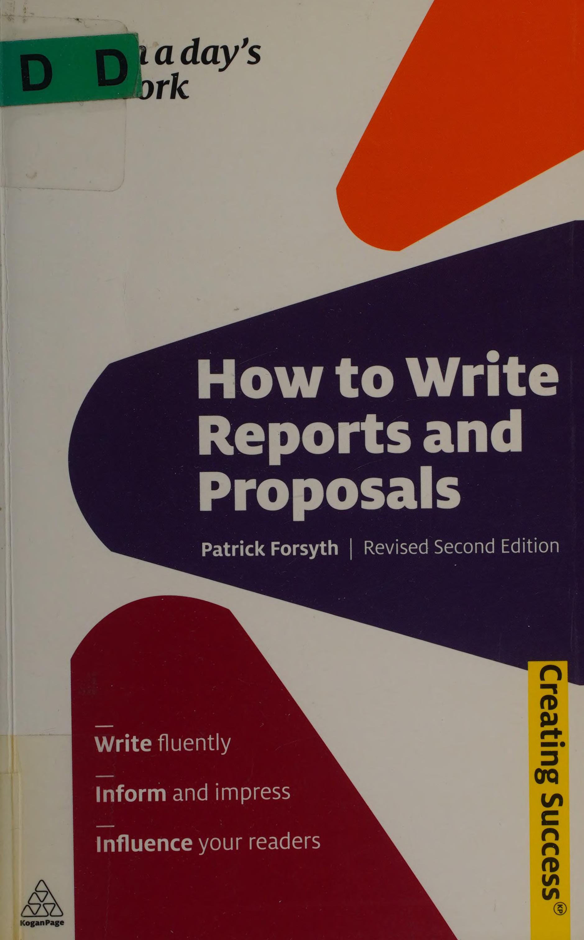 How to Write Reports and Proposals