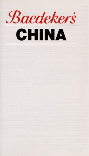 Baedeker's China (AA Baedeker's S.)