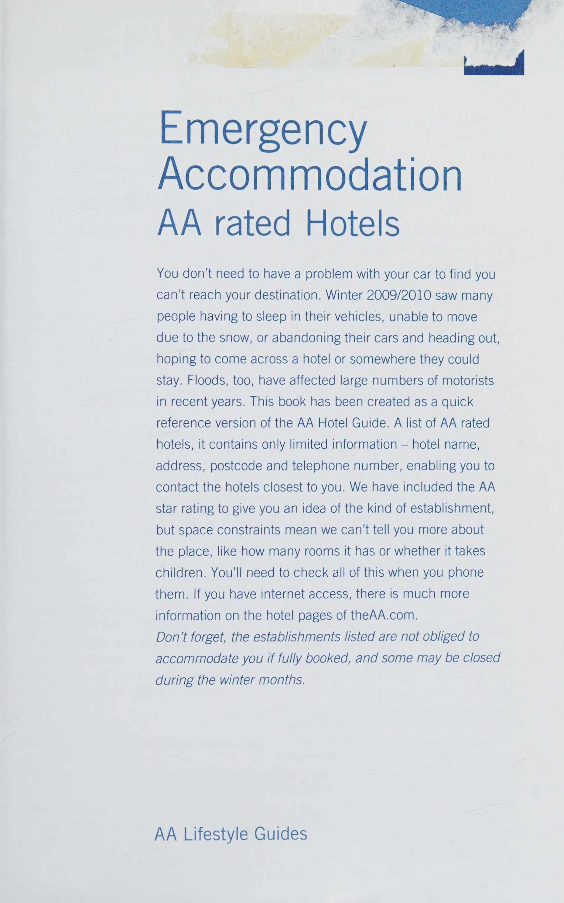 Emergency Accommodation Guide