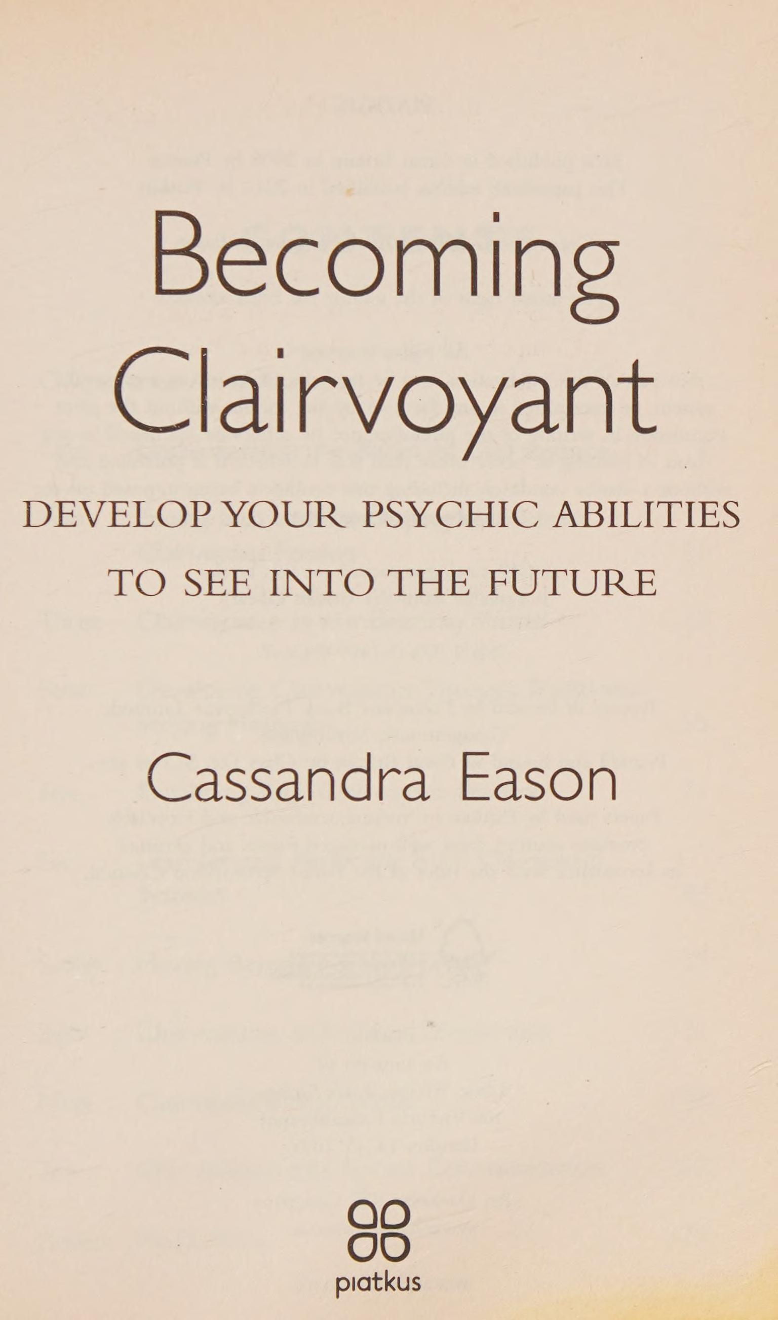 Becoming Clairvoyant
