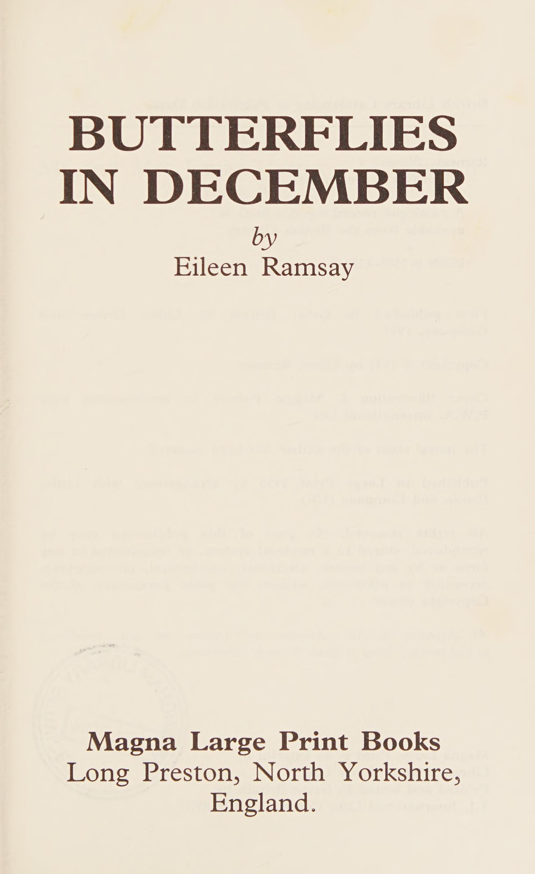 Butterflies in December
