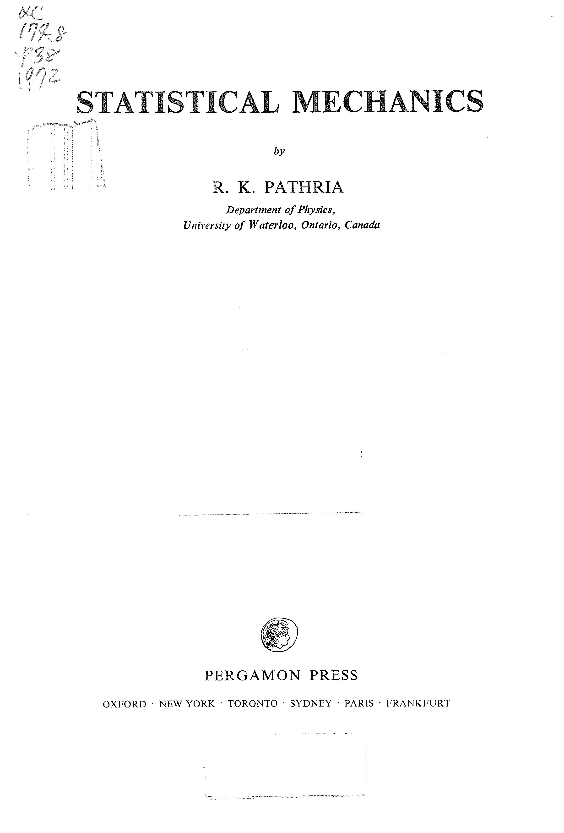 Statistical Mechanics