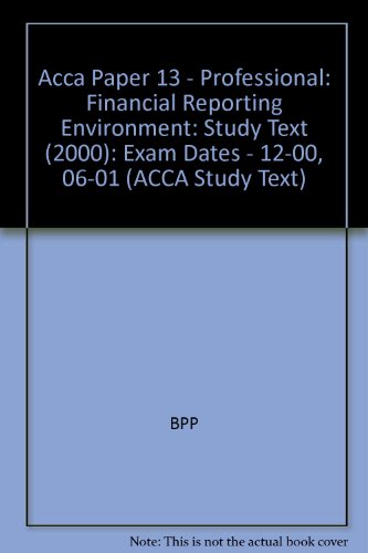 Acca Paper 13 - Professional